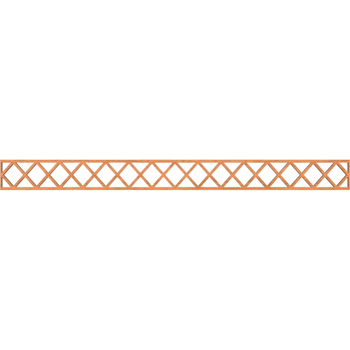 Ekena Millwork MLDA04X46WOLCH Wolford Fretwork Flat Trim 4-in x 3.87-ft Cherry Brown Unfinished 2156268 Pierced Wall Panel Moulding