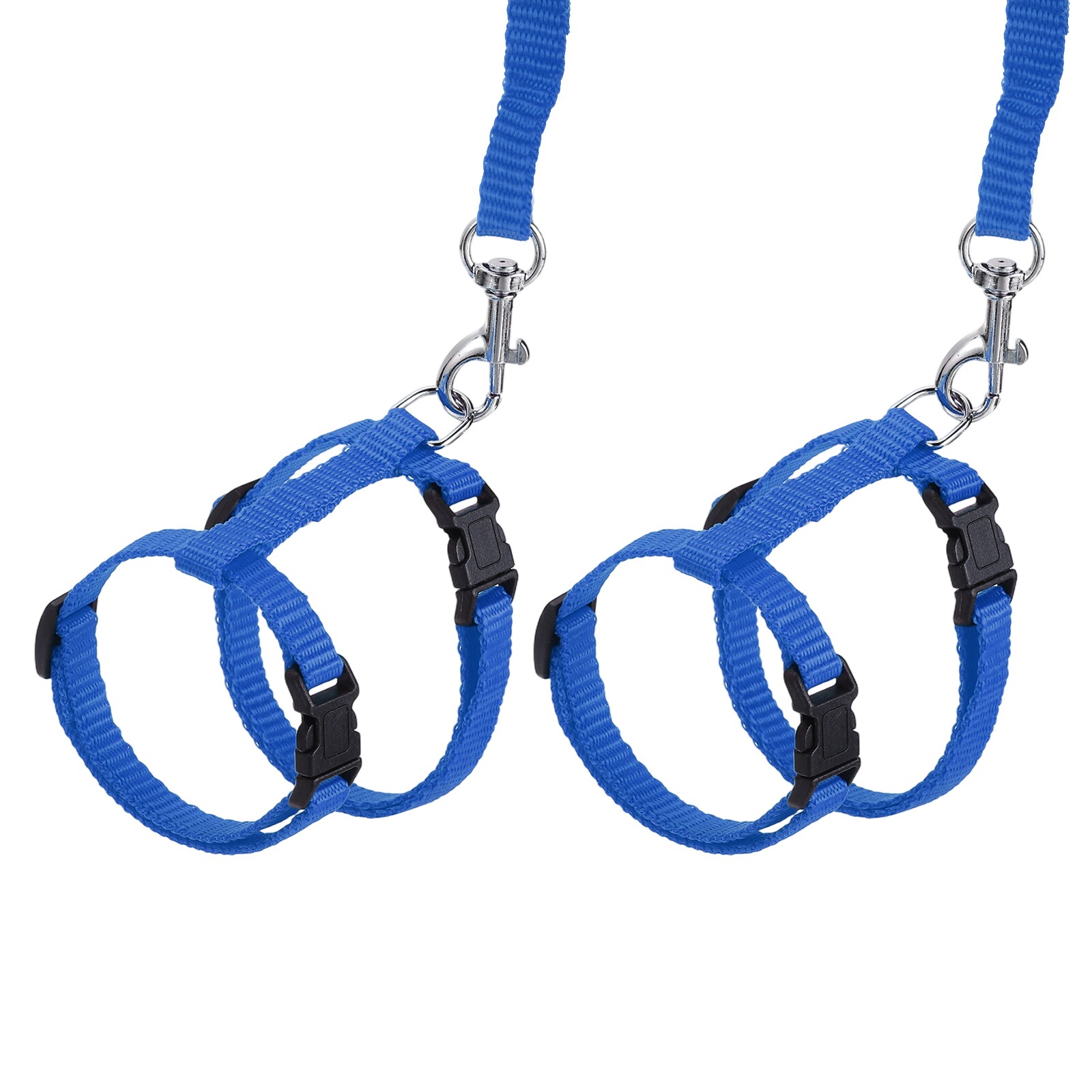Unique Bargains Rabbit Harness and Leash Escape Proof Bunny Cat Leash Small Animal Harness Soft Adjustable Buckle( 2pcs Sapphire) for Bunny Kitten Cats Puppies Walking Hiking Training