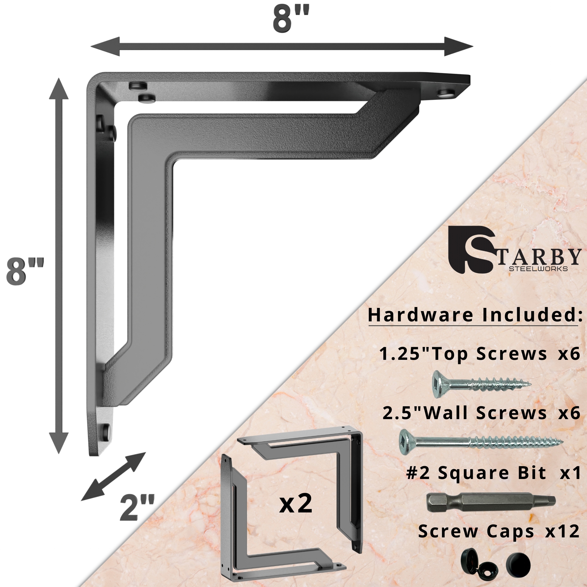 STARBY SB-LUCCA-8 Shelving-Hardware - View #2