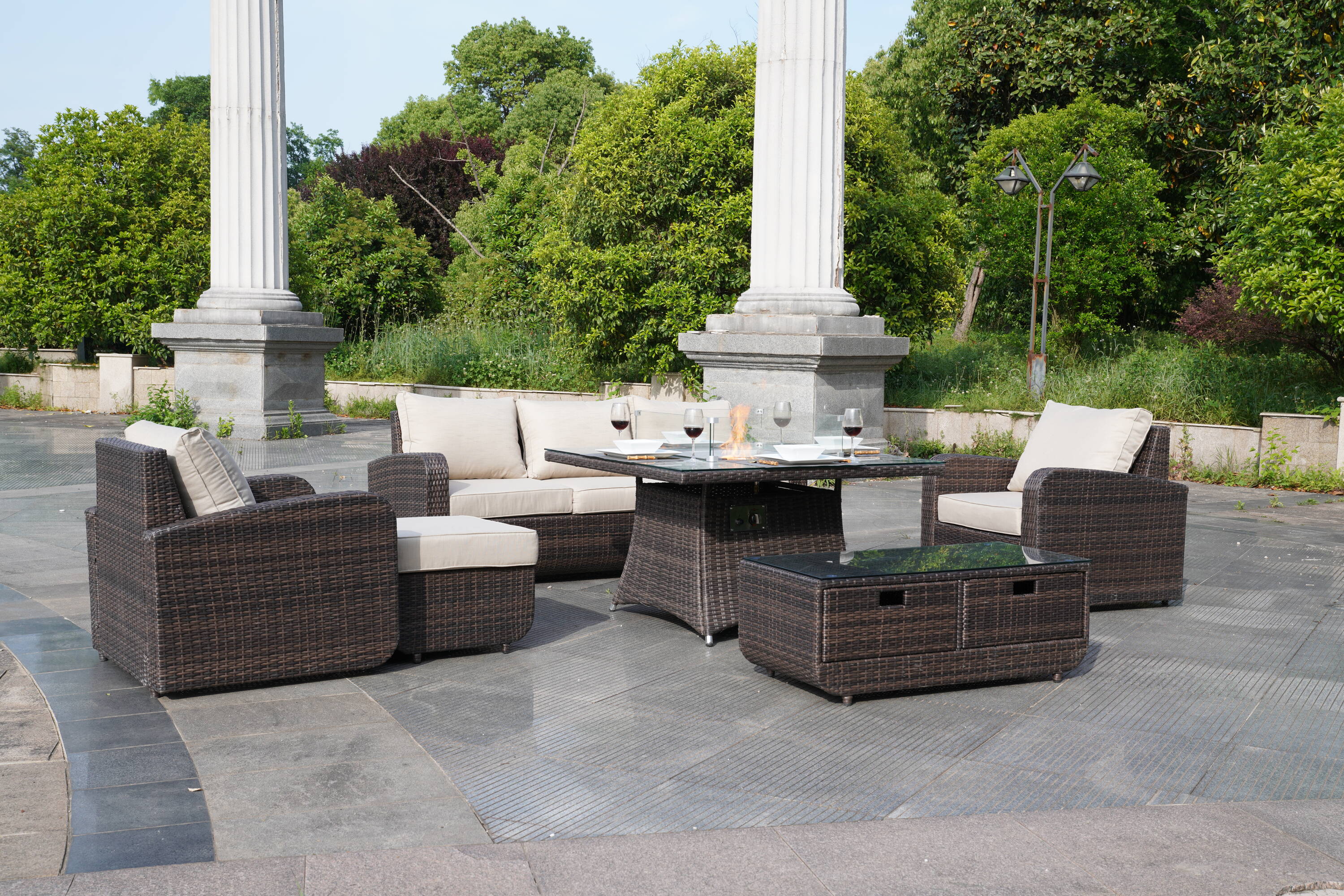 Direct Wicker DWG-1104&1515-BR Patio-Dining-Sets - View #3