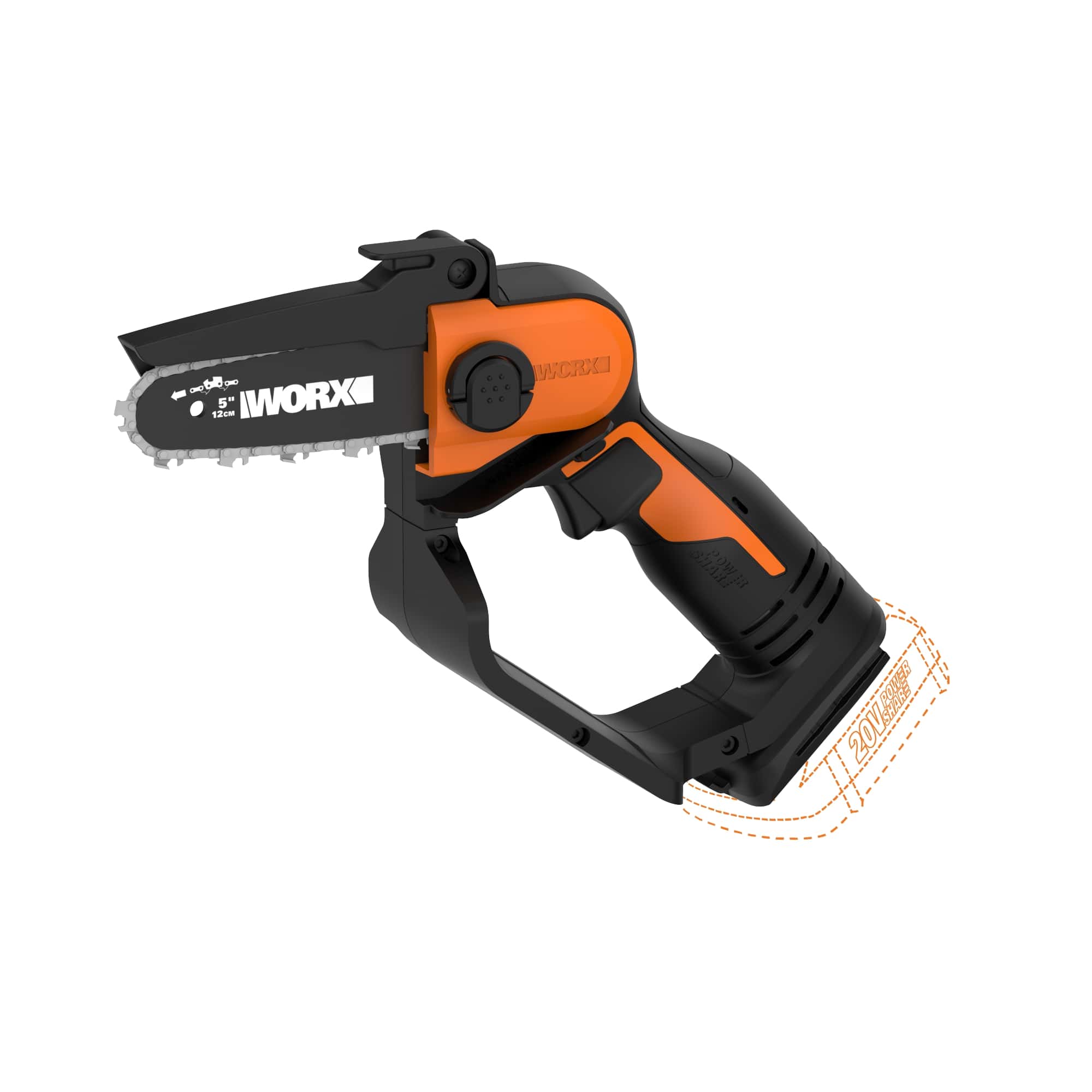 WORX Power Share 20-volt 6-in Battery Chainsaw (Battery and Charger Not  Included)