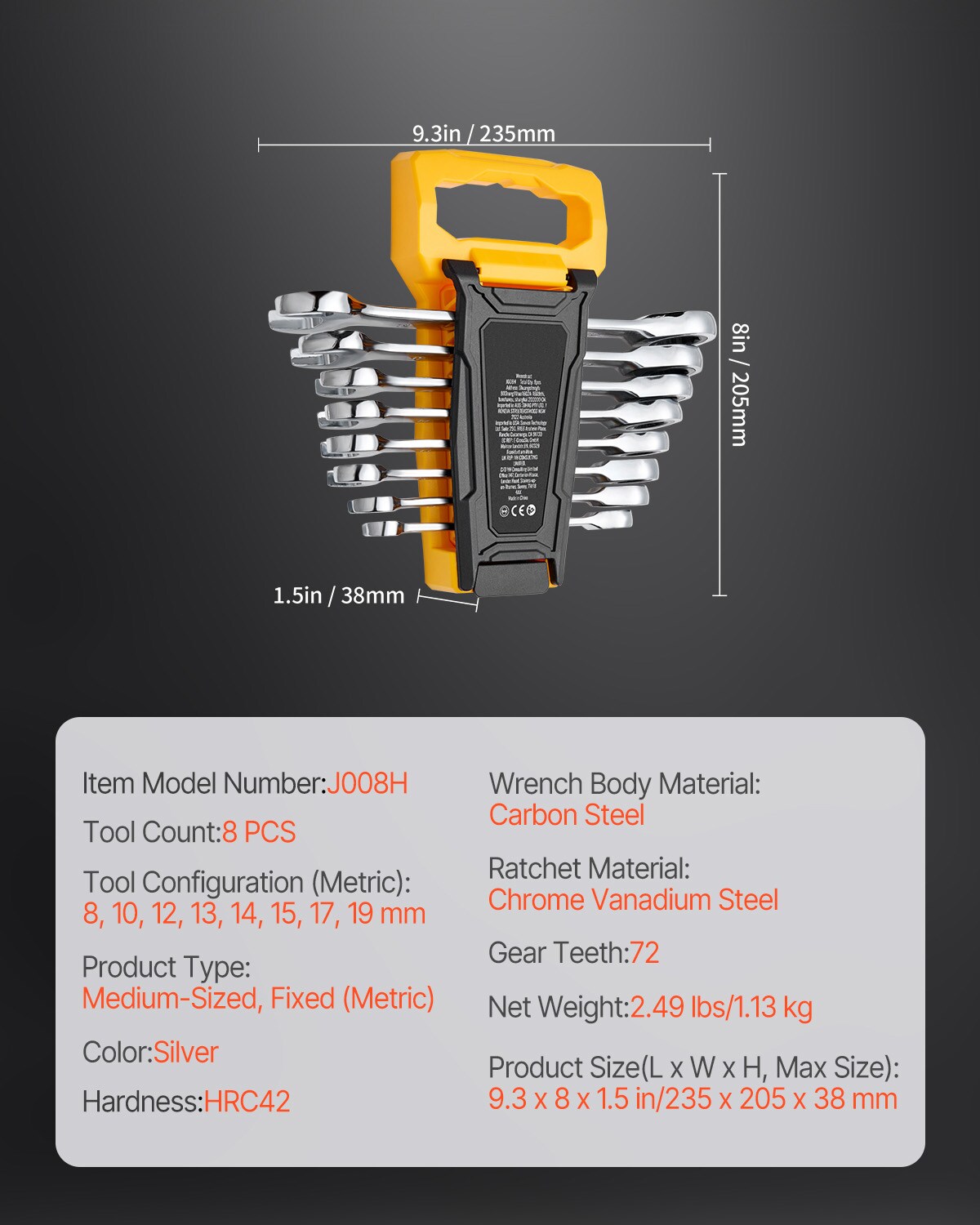 VEVOR WSQBJWS40MMYLCSWHV1 Wrench-Sets - View #8