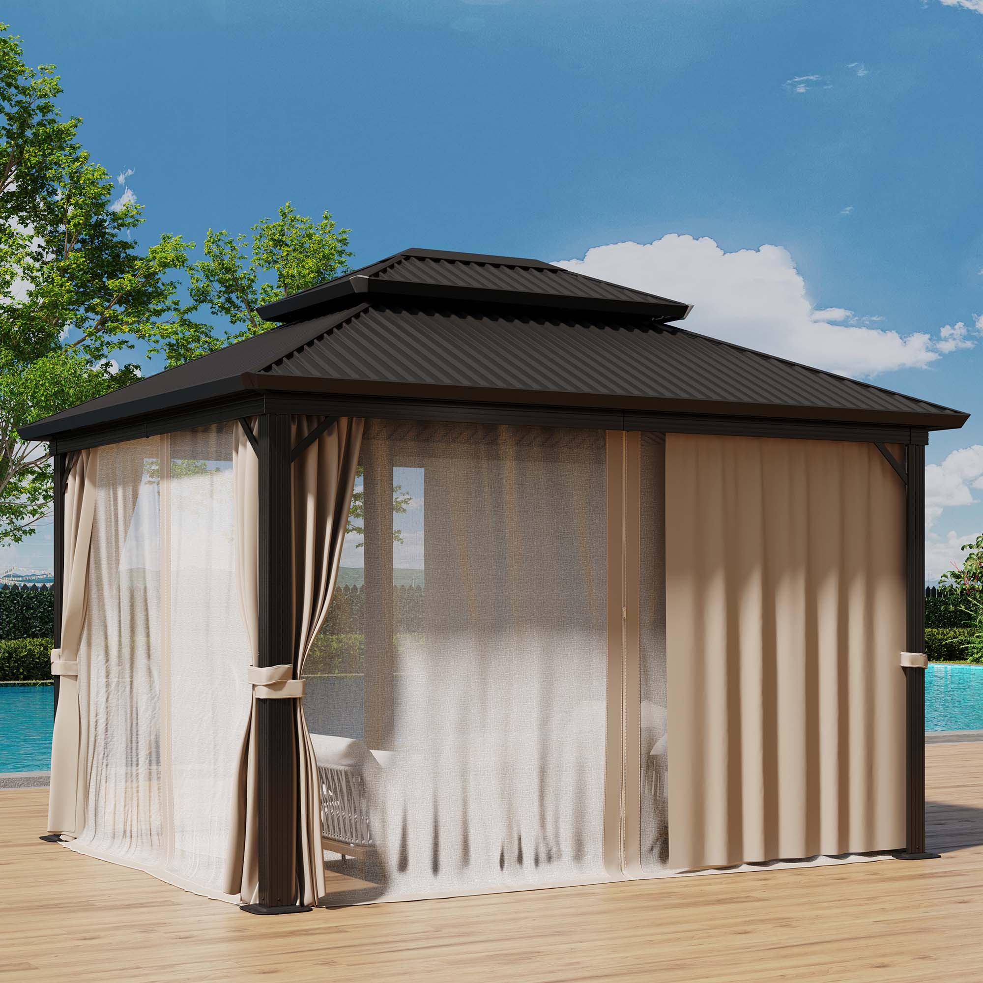 StarEcho VC-WYGZ601 Wood-Resin-Gazebos - View #6