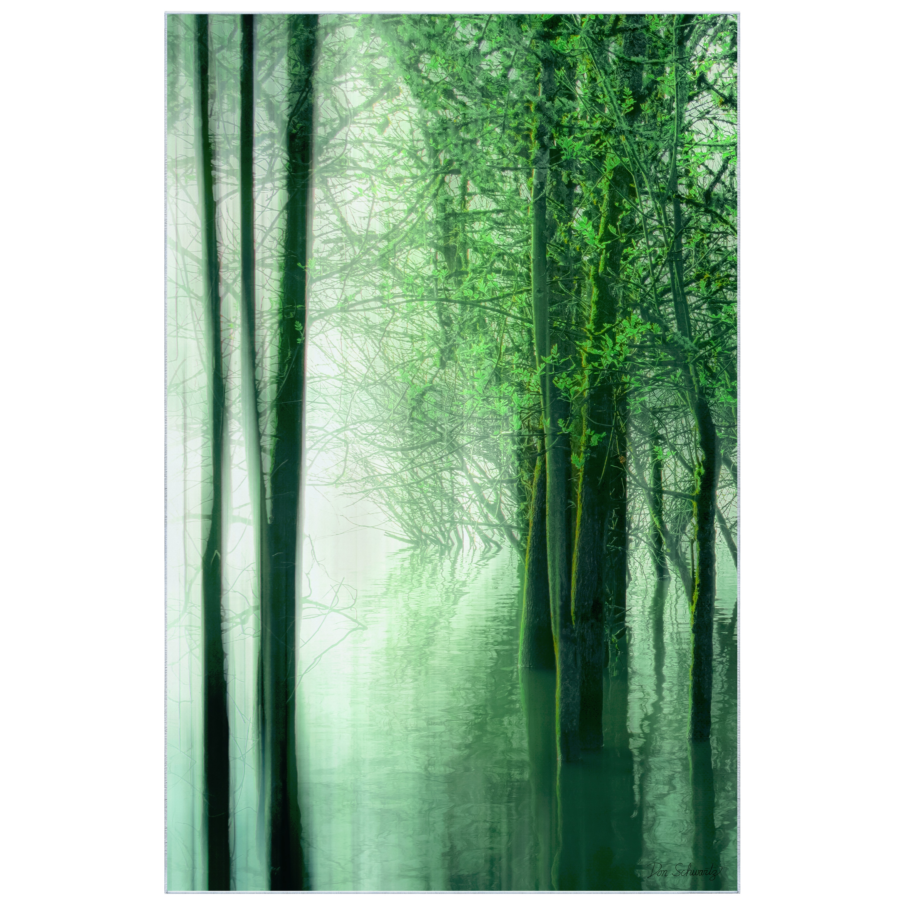 Empire Art Direct TDA-PI149-0508C2 5 x 8 (ft) Polyester Green Rectangular Indoor Floral/Botanical Area rug