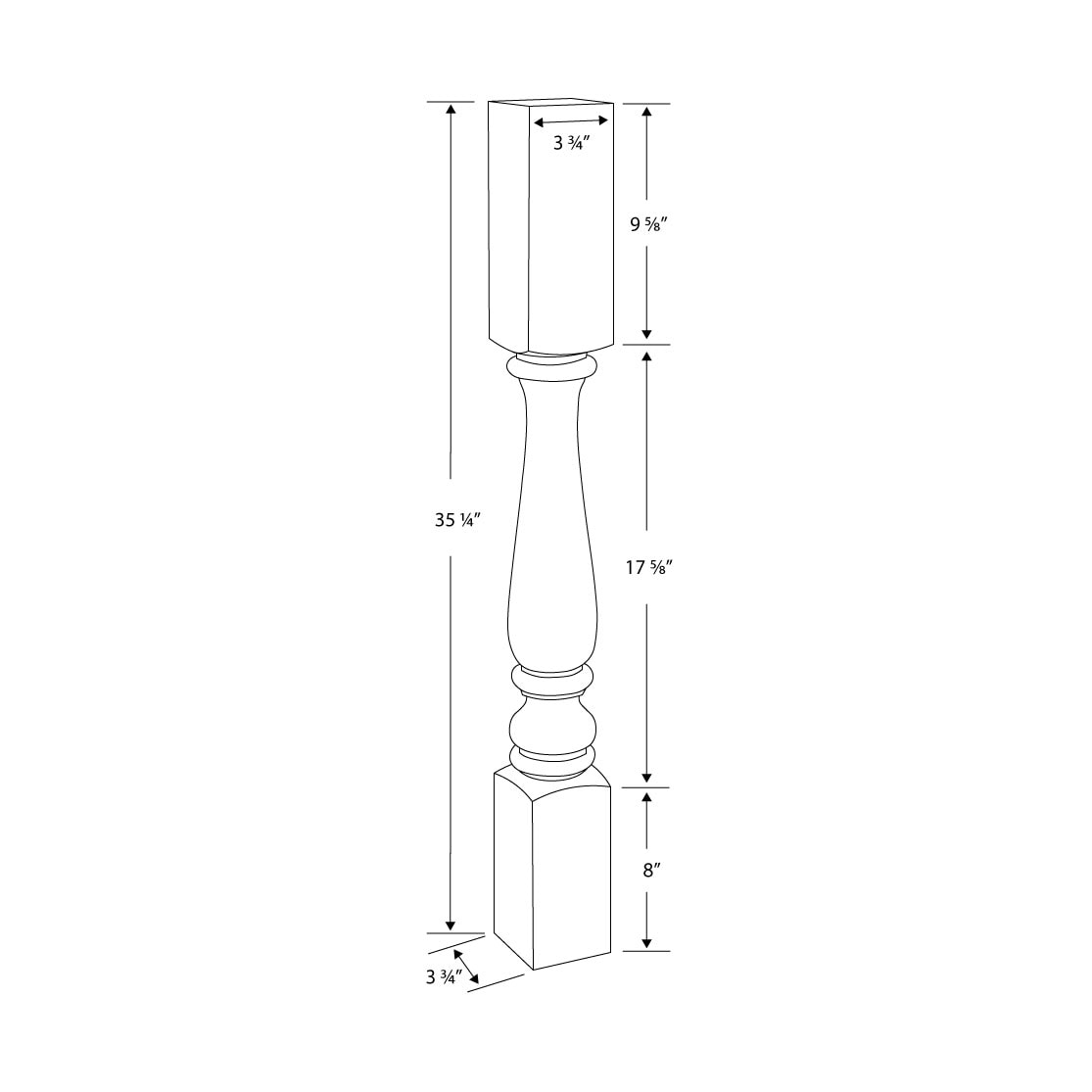 Architectural Products by Outwater 3P5.40.00054 Wood-Table-Legs - View #2