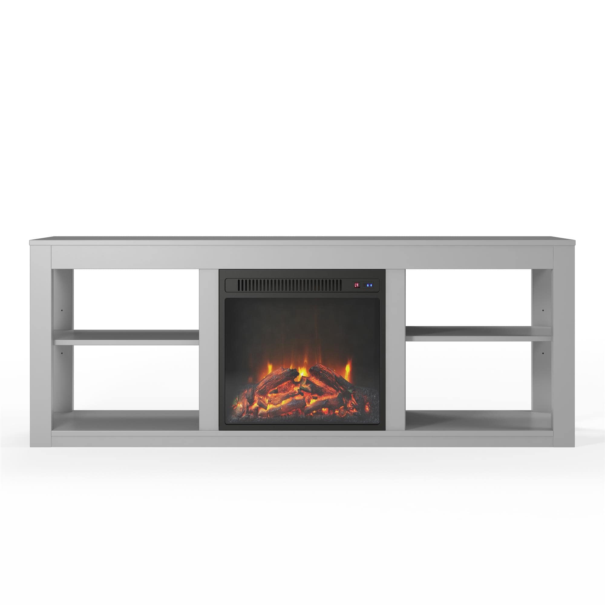 Ameriwood Home 59-in W Dove Gray Fan-Forced Electric Fireplace 1816412COM Uae Electronic uaeelectronic.com