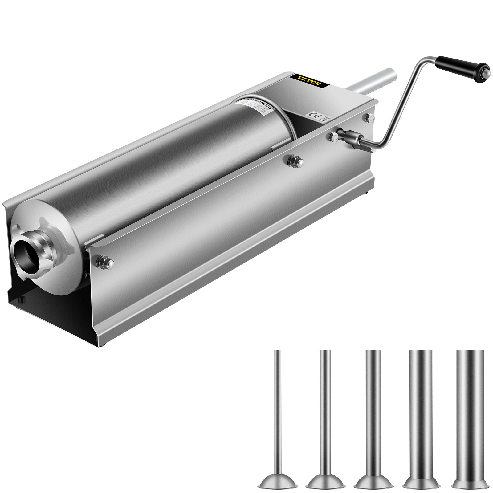 VEVOR SDLSBXGGCJ7L2Z8ZVV0 15 LBS 304 Stainless Steel 7 L Horizontal Sausage Maker Sausage stuffer