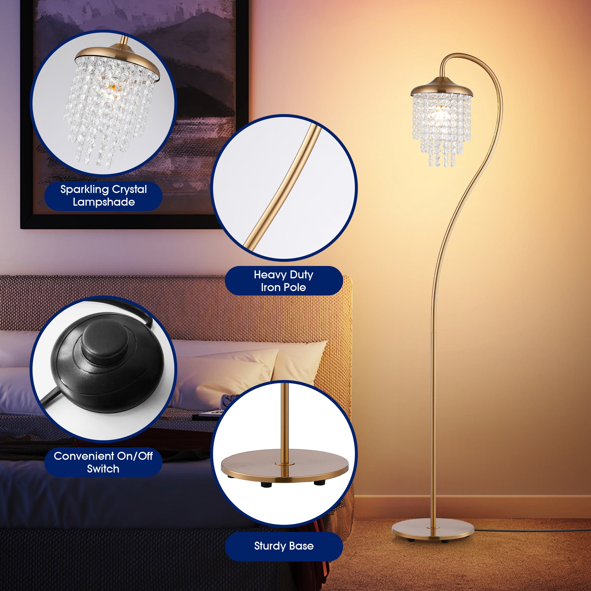 Parrot Uncle BBML3201-BKGD floorlamps - View #5