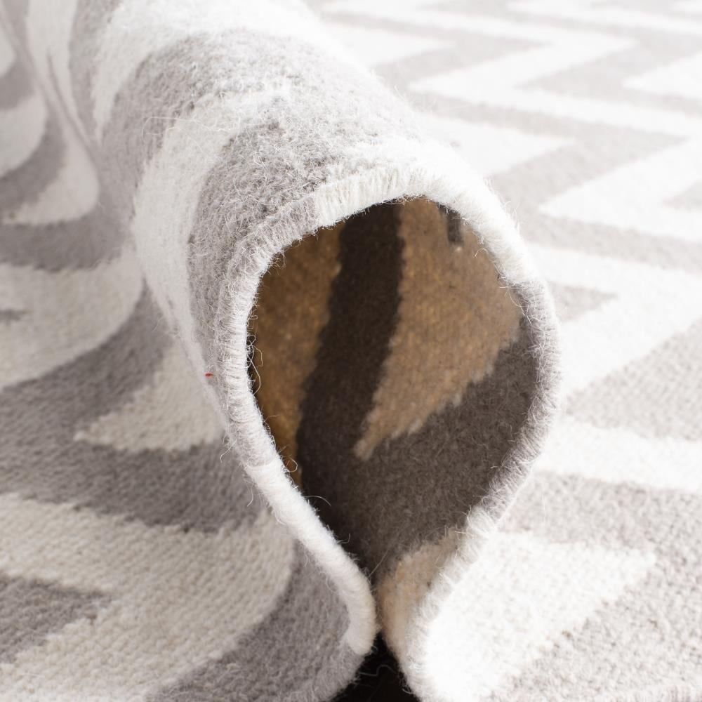 Farrah Marble Grey Braided Wool Rug