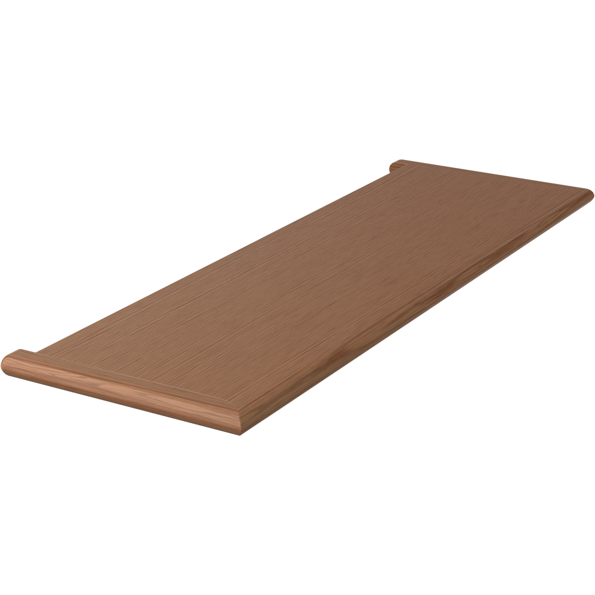 L.J. Smith Stair Systems 807011X36MR2-WO 36-in x 11.5-in x 1-in Brown White oak Double return Bullnose Stair Tread