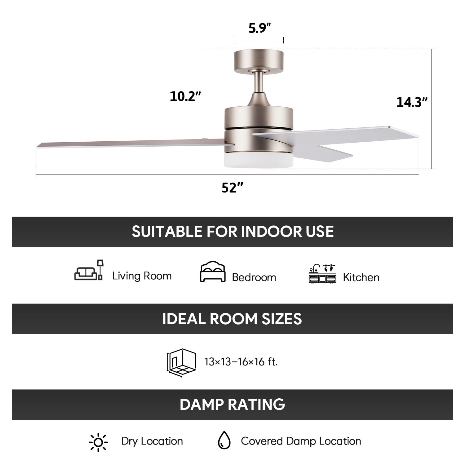 CO-Z CFN-1373-NI Ceiling-Fans - View #6