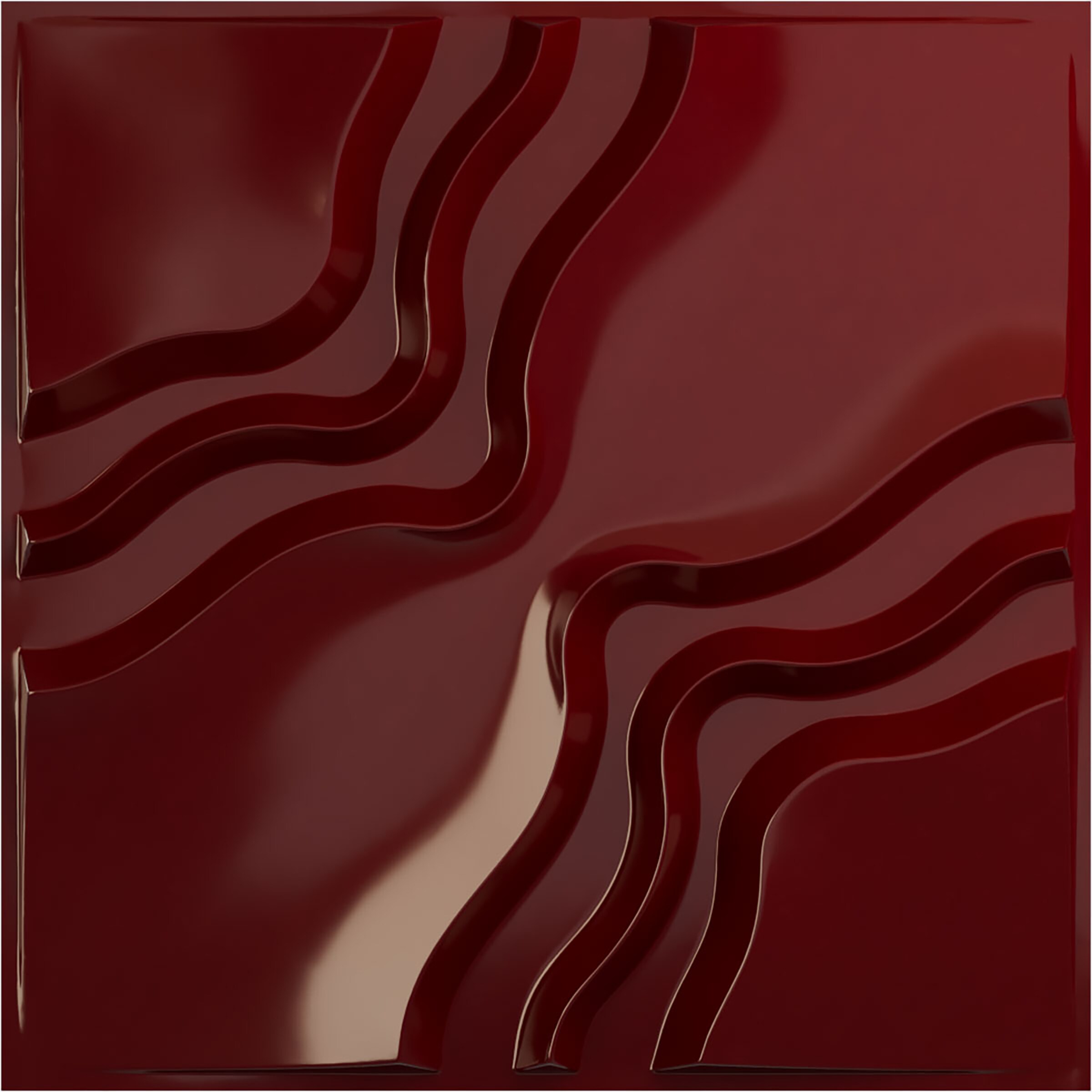Ekena Millwork WP20X20RGHML-CASE-12 19-5/8-in x 19-5/8-in Embossed Paintable/Stainable Red PVC Wall Panel ( 12 -Pack, Covers