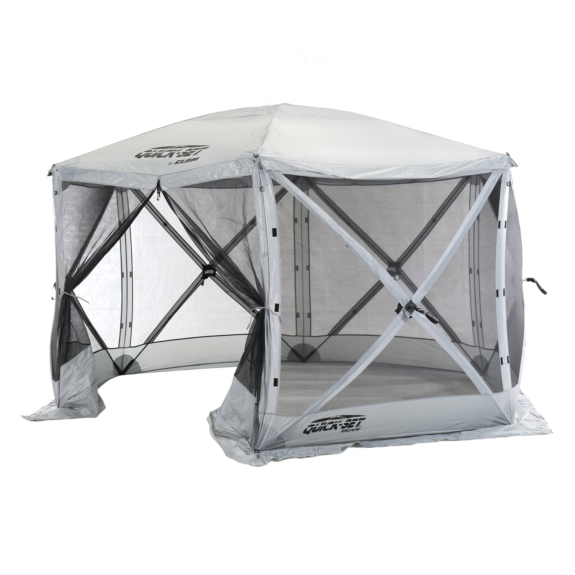 Clam Outdoors 136082 11.5-Feet x 11.5-Feet Hexagon Gray - 11.5' x 11.5' Pop-up canopy