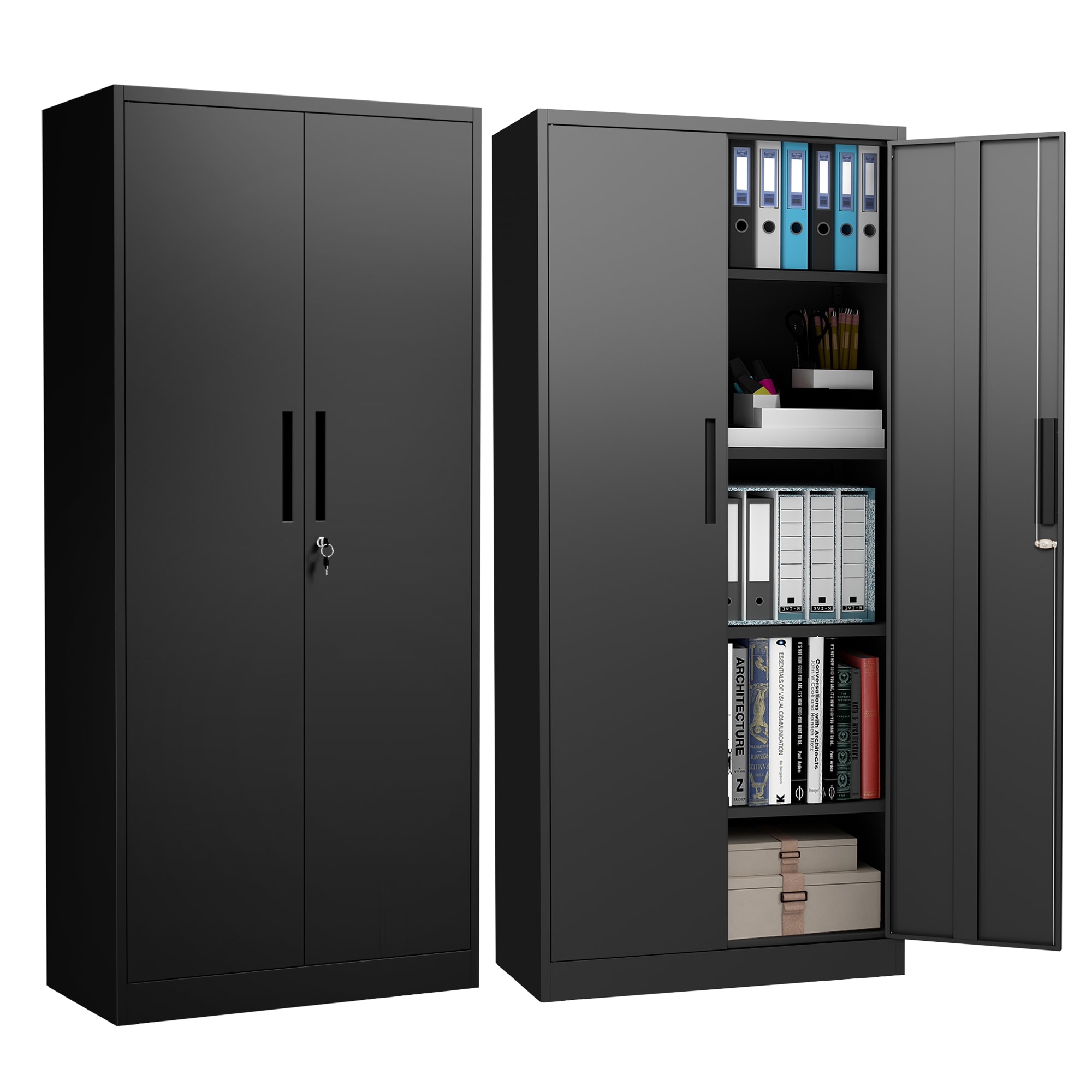 Siavonce - Black Office Cabinet