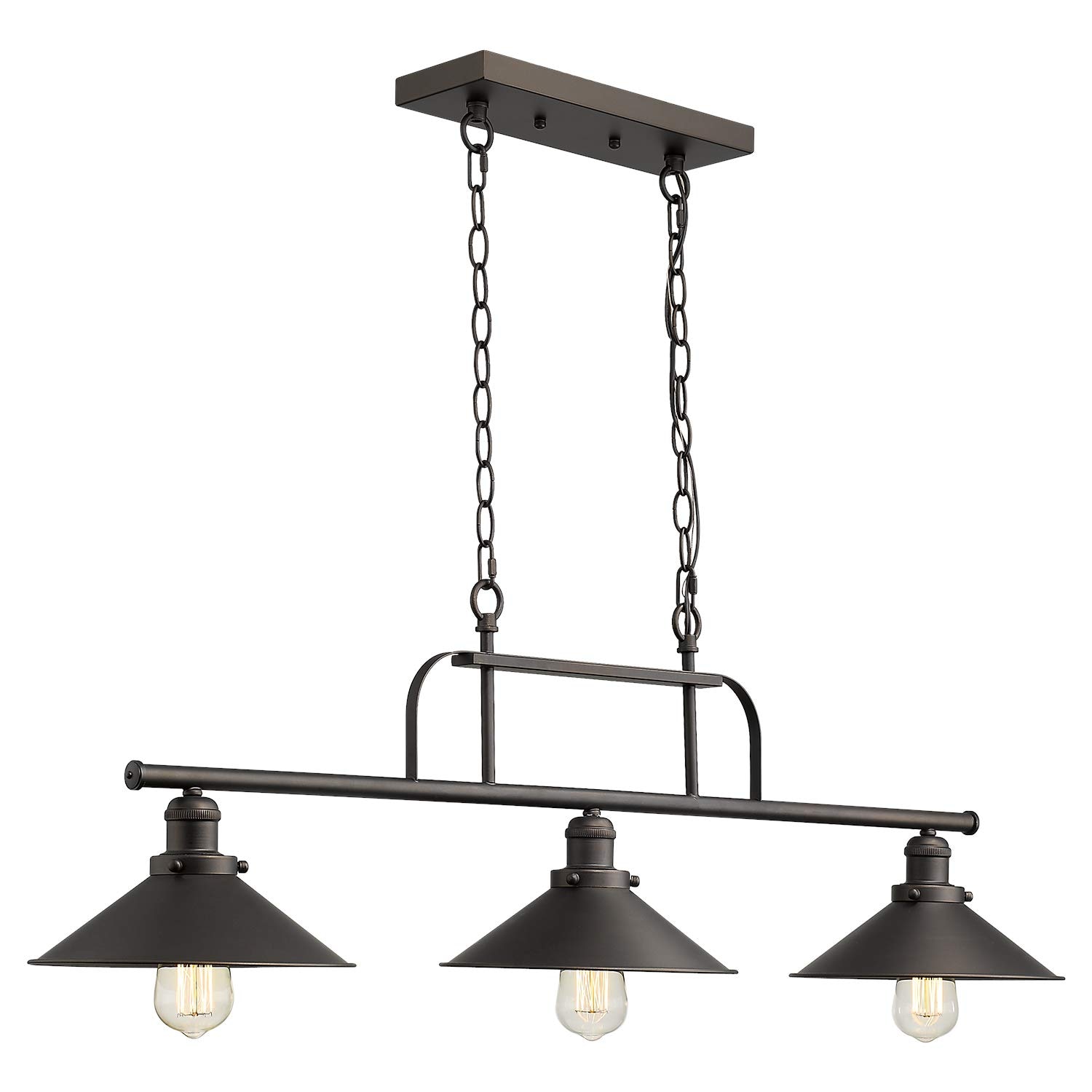 LTMATE LS102-3 ORB JAZAVA 3 -Light Oil Rubbed Bronze Industrial Linear Large Hanging Kitchen island light