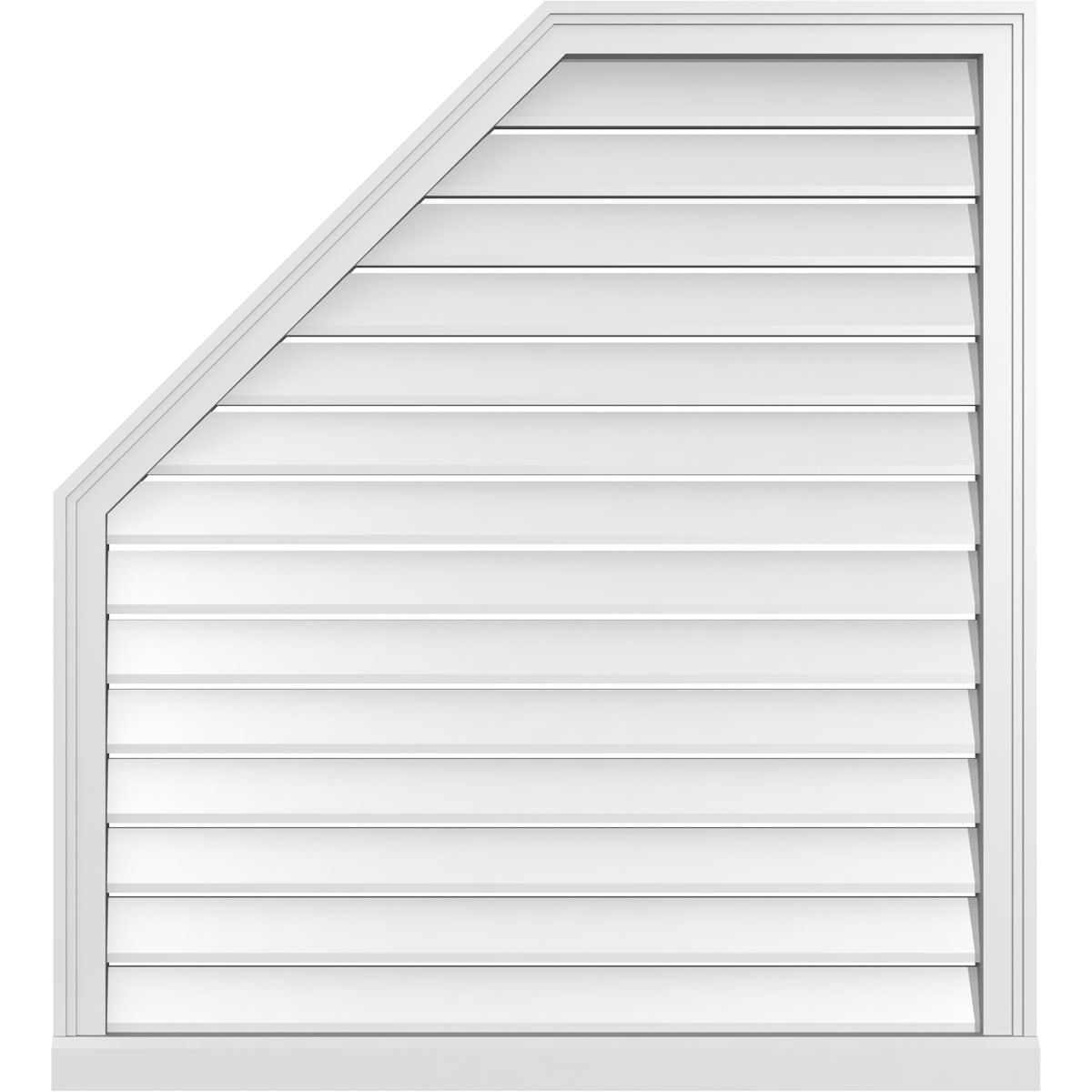 Ekena Millwork GVPOL38X4203SF 38-Inches x 42-Inches Off-white Octagon PVC Gable Louver Vent