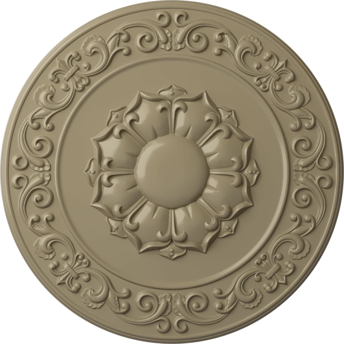 Ekena Millwork CM27SYGDF Sydney 27.75-in W x 27.75-in L Painted Gobi Desert Polyurethane Whole Ceiling Medallion