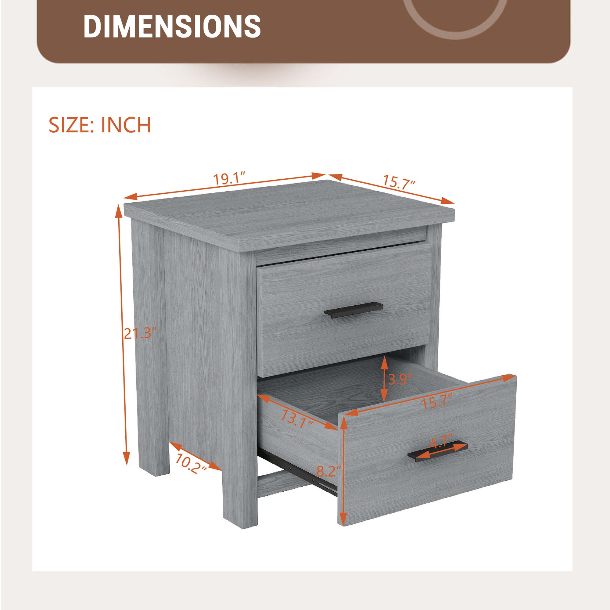 Fun Orange FUN25NS15 nightstands - View #7