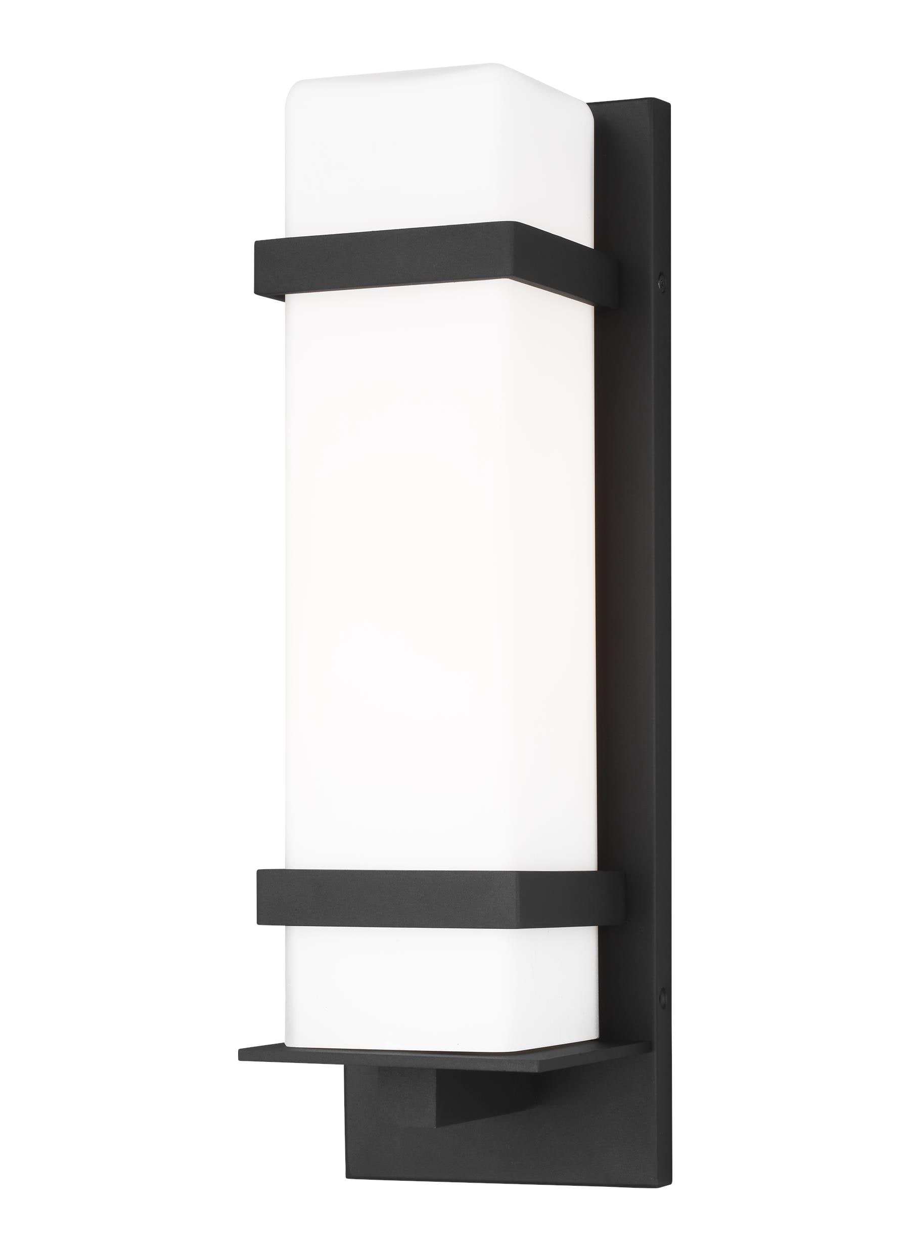 Generation Lighting 8620701EN3-12 Alban 1 -Light 18-in H Black Hardwired Outdoor Wall Light