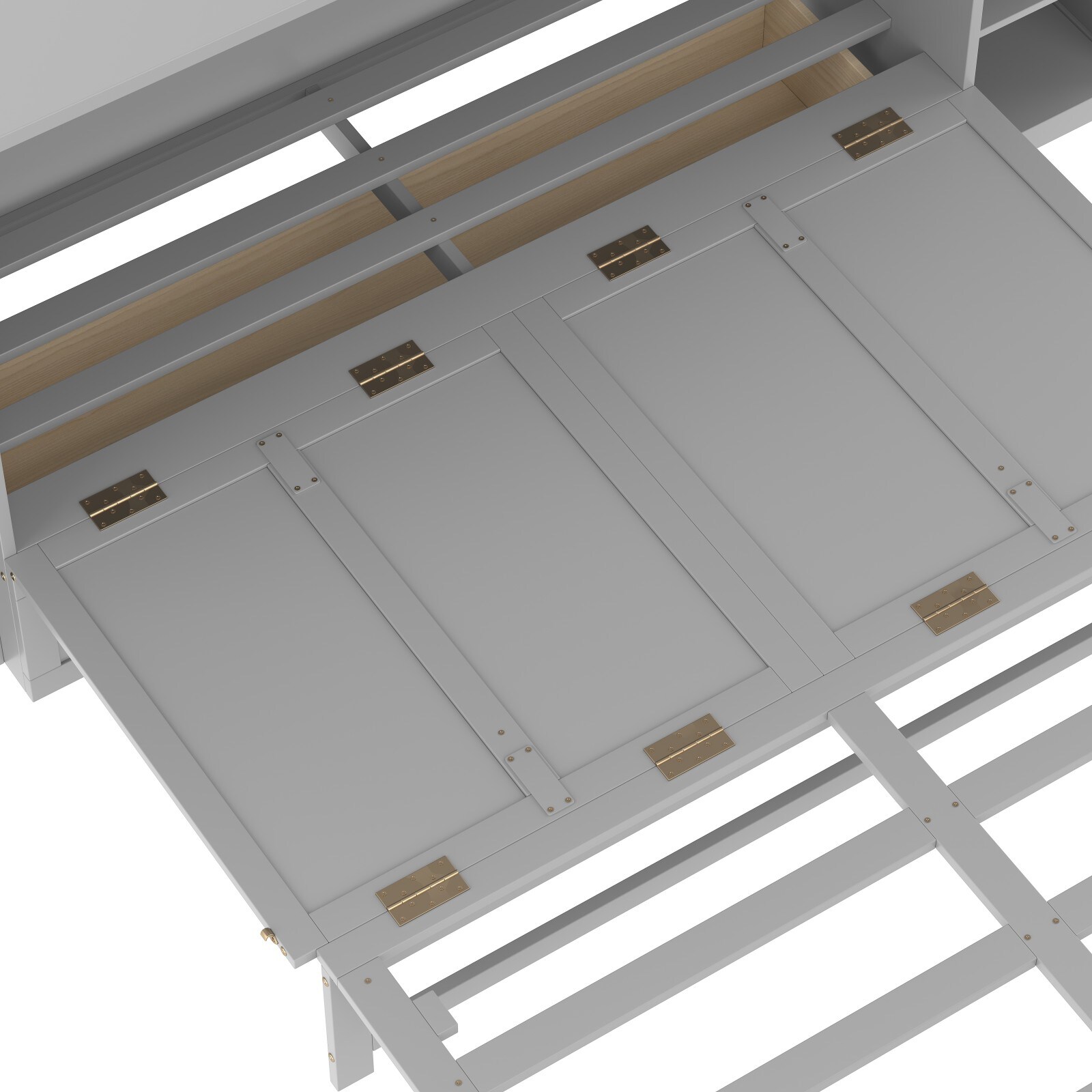 GlasFlength Queen Size Murphy Bed with Spacious Storage Drawers and ...