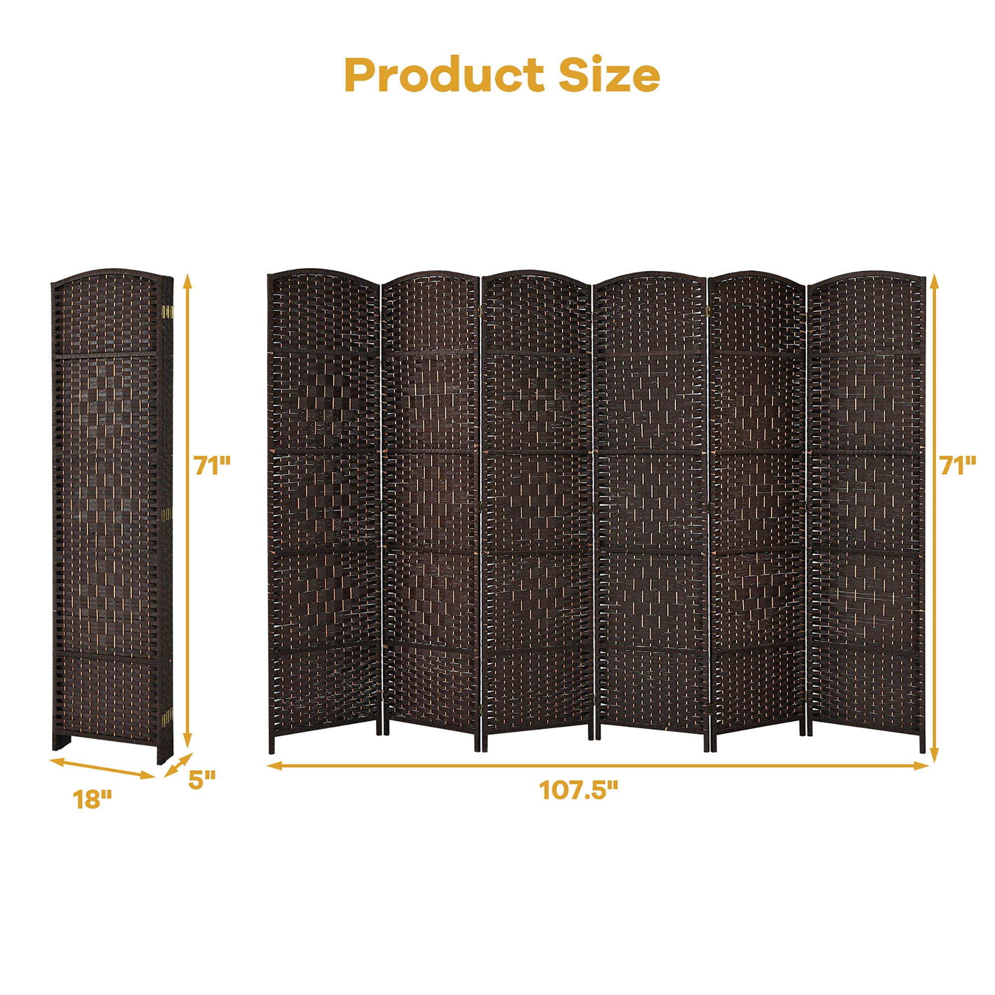 Costway SXL00109 Indoor-Privacy-Screens - View #2