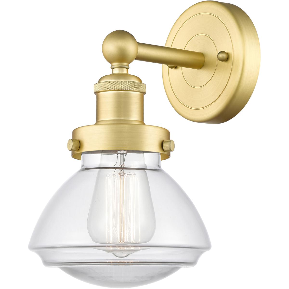 Innovations Lighting  616-1W-SG-G322 Olean Sconce Wall Light in Satin Gold Clear