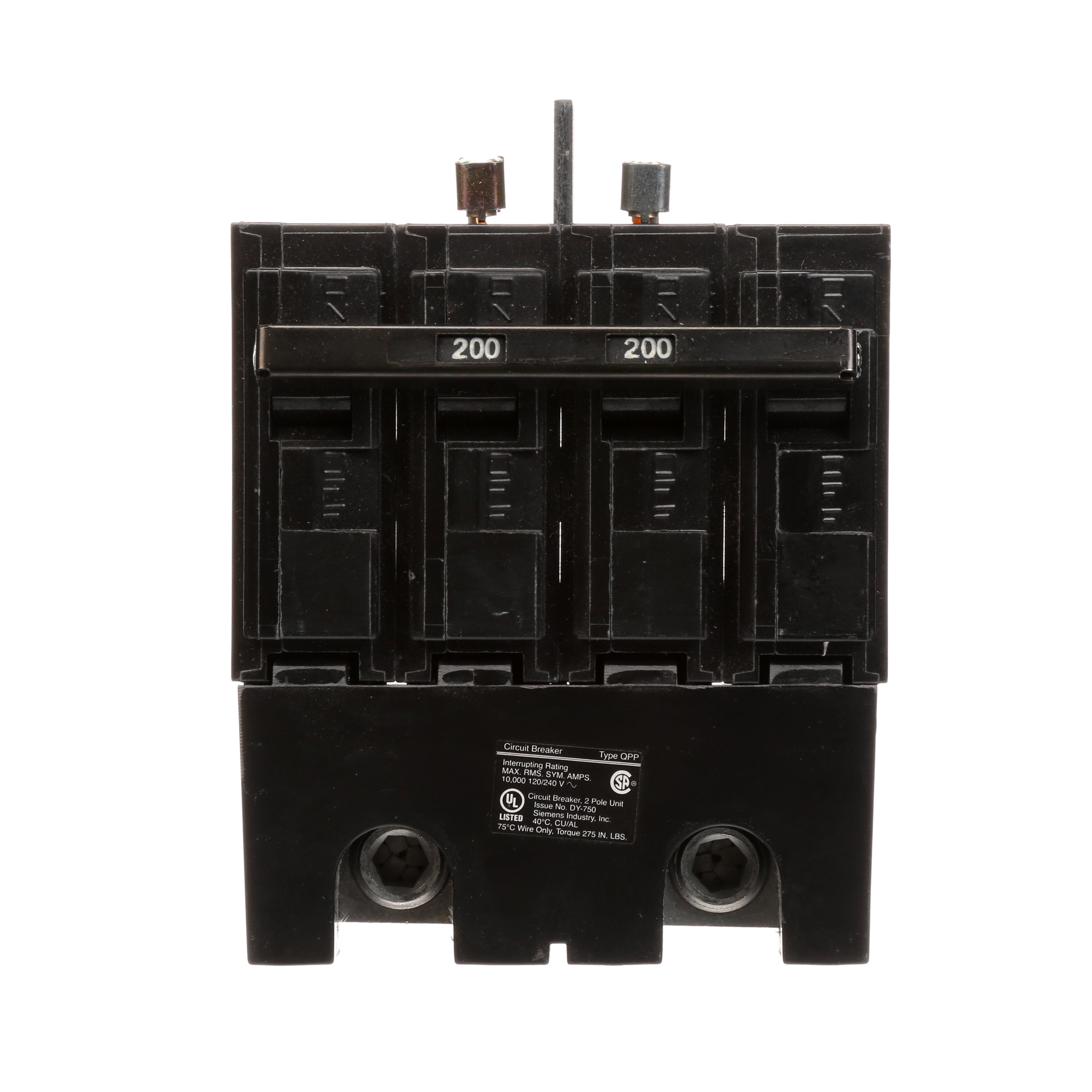 Siemens QP 200 Amp 1 Pole Main Circuit Breaker in the Circuit