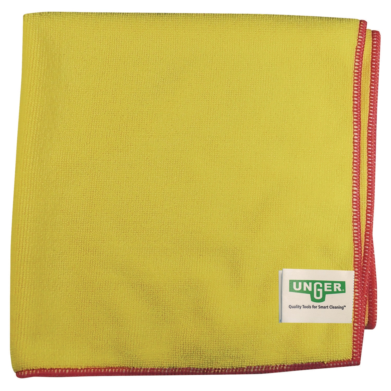 Unger SmartColor MicroWipes 4000 Heavy-Duty 16 x 15 Yellow/Red 10/Pack