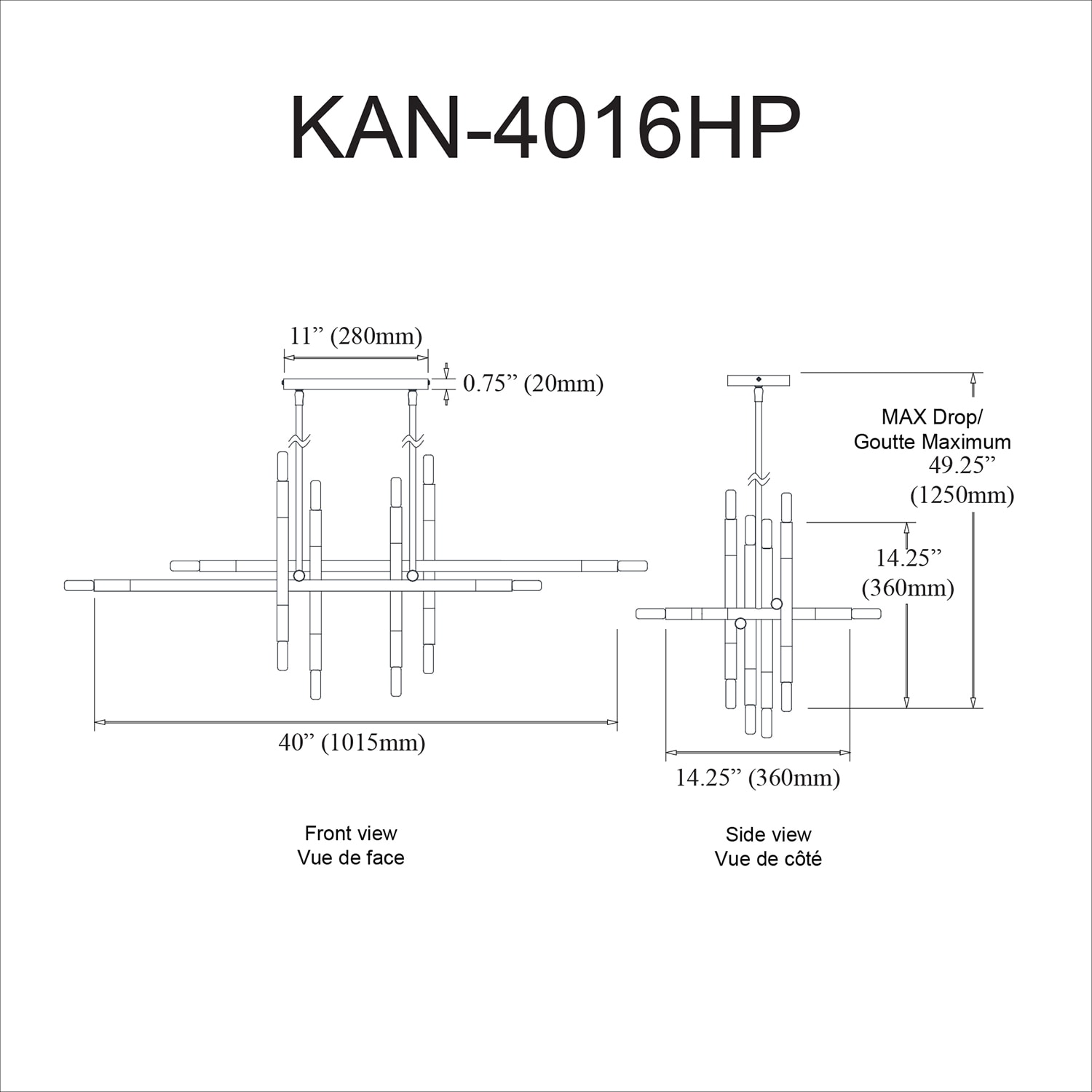 Kanata Modern Matte Black 16-Light Sputnik LED Chandelier