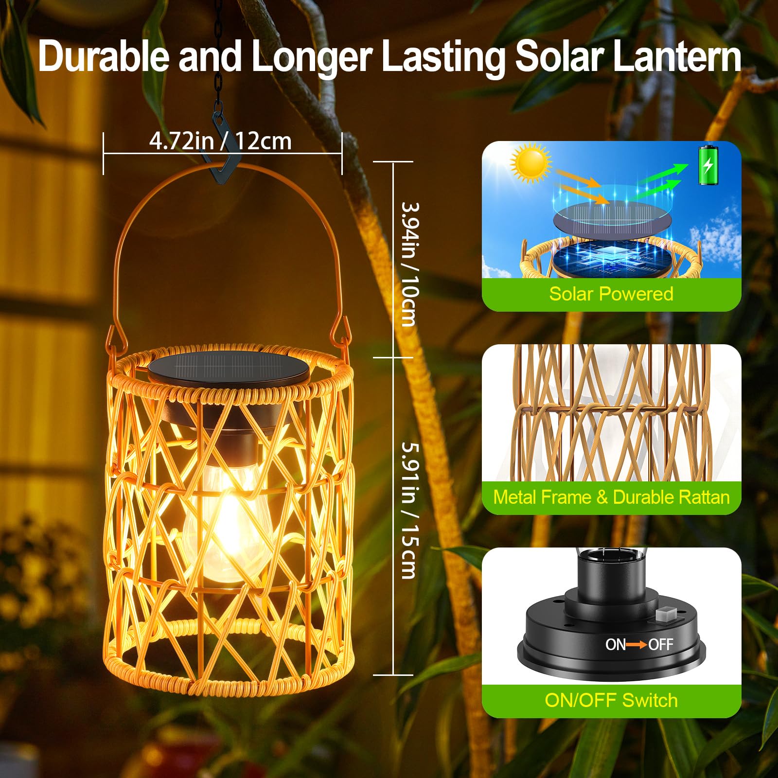Mektix LXYKO02 Outdoor-Decorative-Lanterns - View #7
