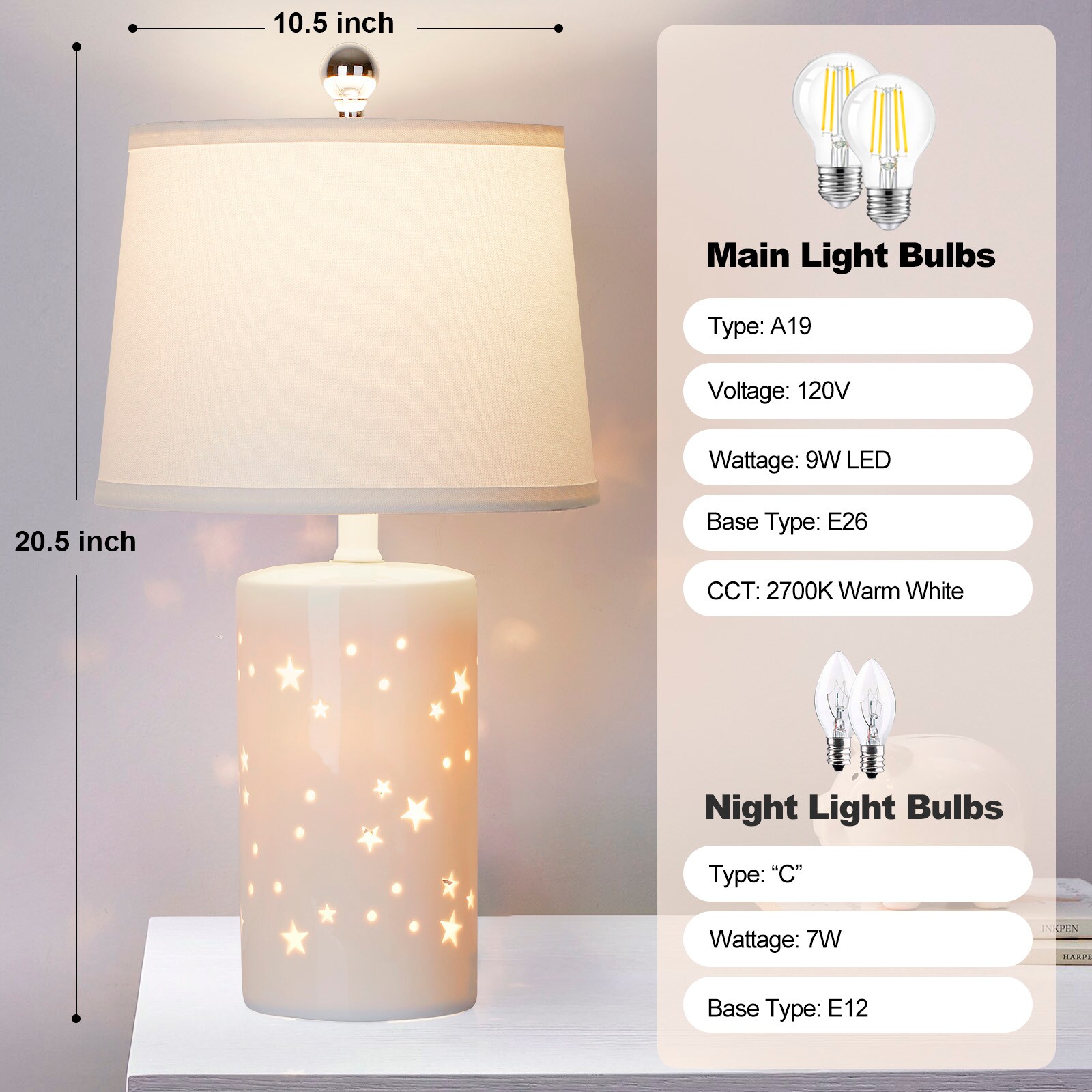 UrFurnishings TD-268 Table-Lamps - View #10