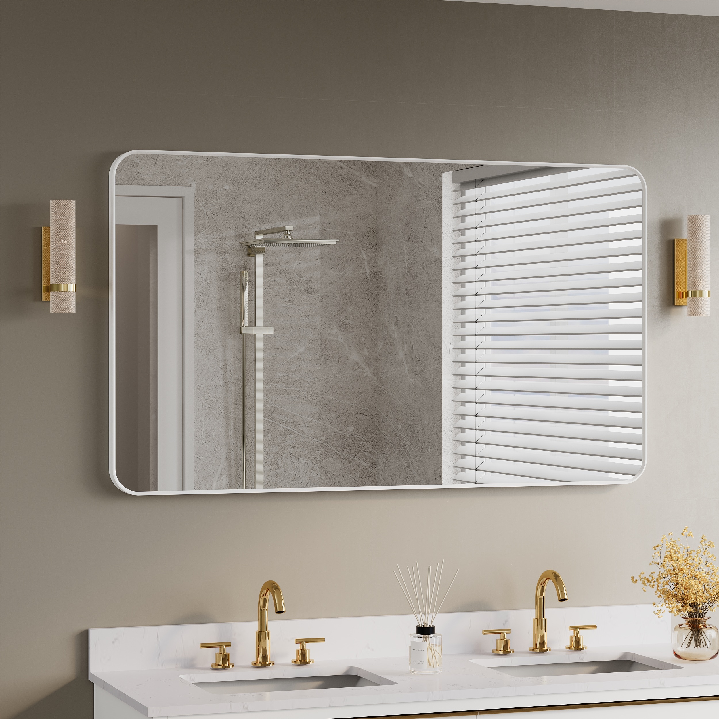 WELLFOR F1MR6028WT Framed-Bath-Mirrors - View #11