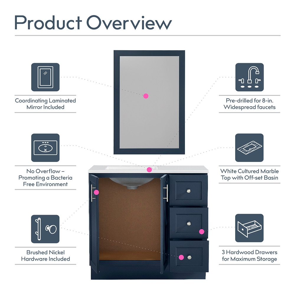 Style Selections C50S36M-SS Bath-Vanity-Combo - View #5