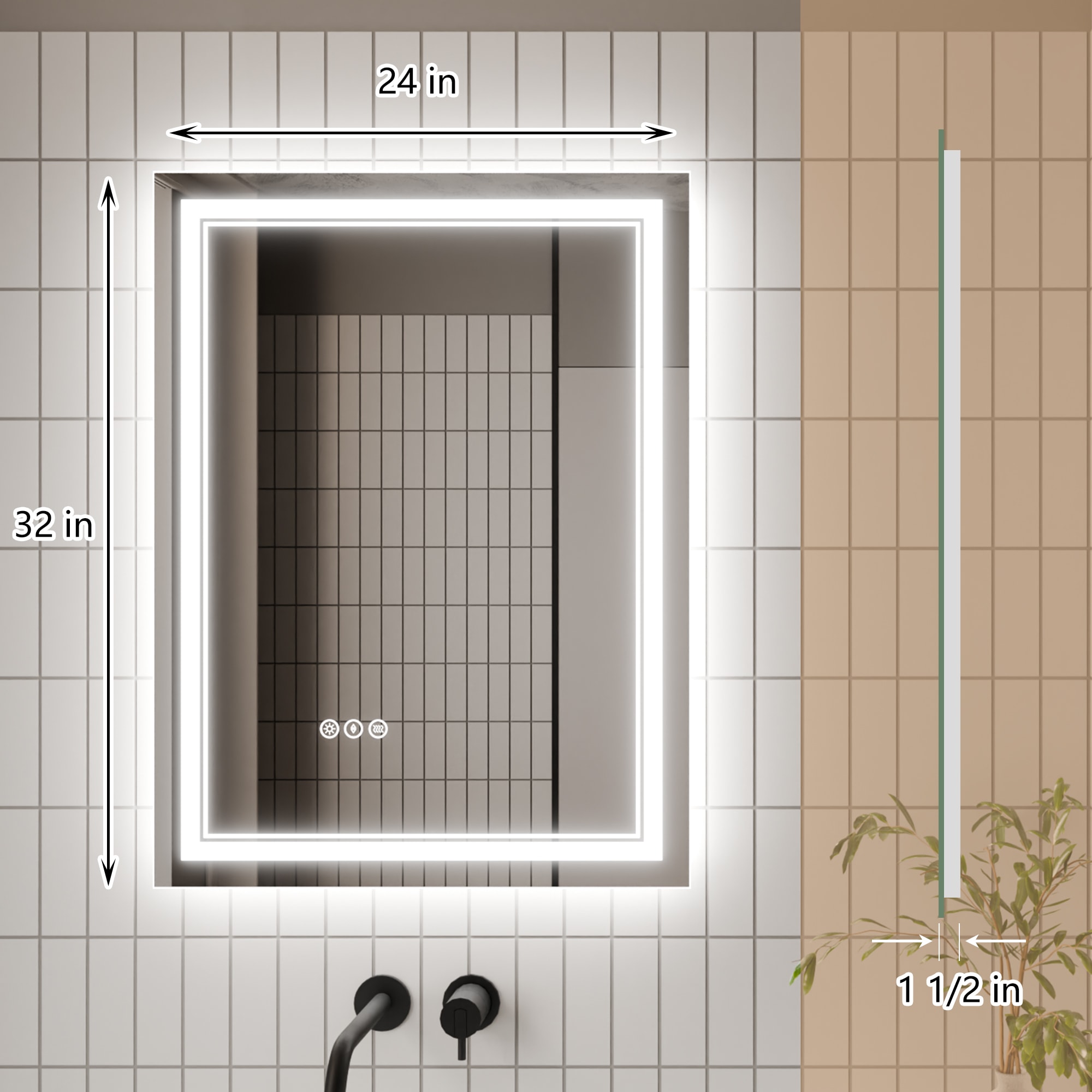 CASAINC JS-2432-2-N-X-1 Framed-Bath-Mirrors - View #5