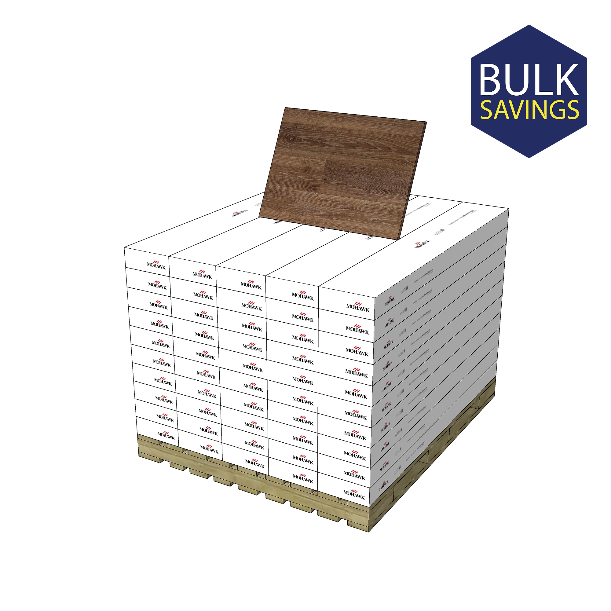 Mohawk VFP10-892PLT Elite Studio Loft Oak Brown Wood look 20-Mils x 17-in W x 48-in L Waterproof and Water Resistant Interlocking Luxury Vinyl Plank Flooring ( 1193-Sq. Feet Pallet )