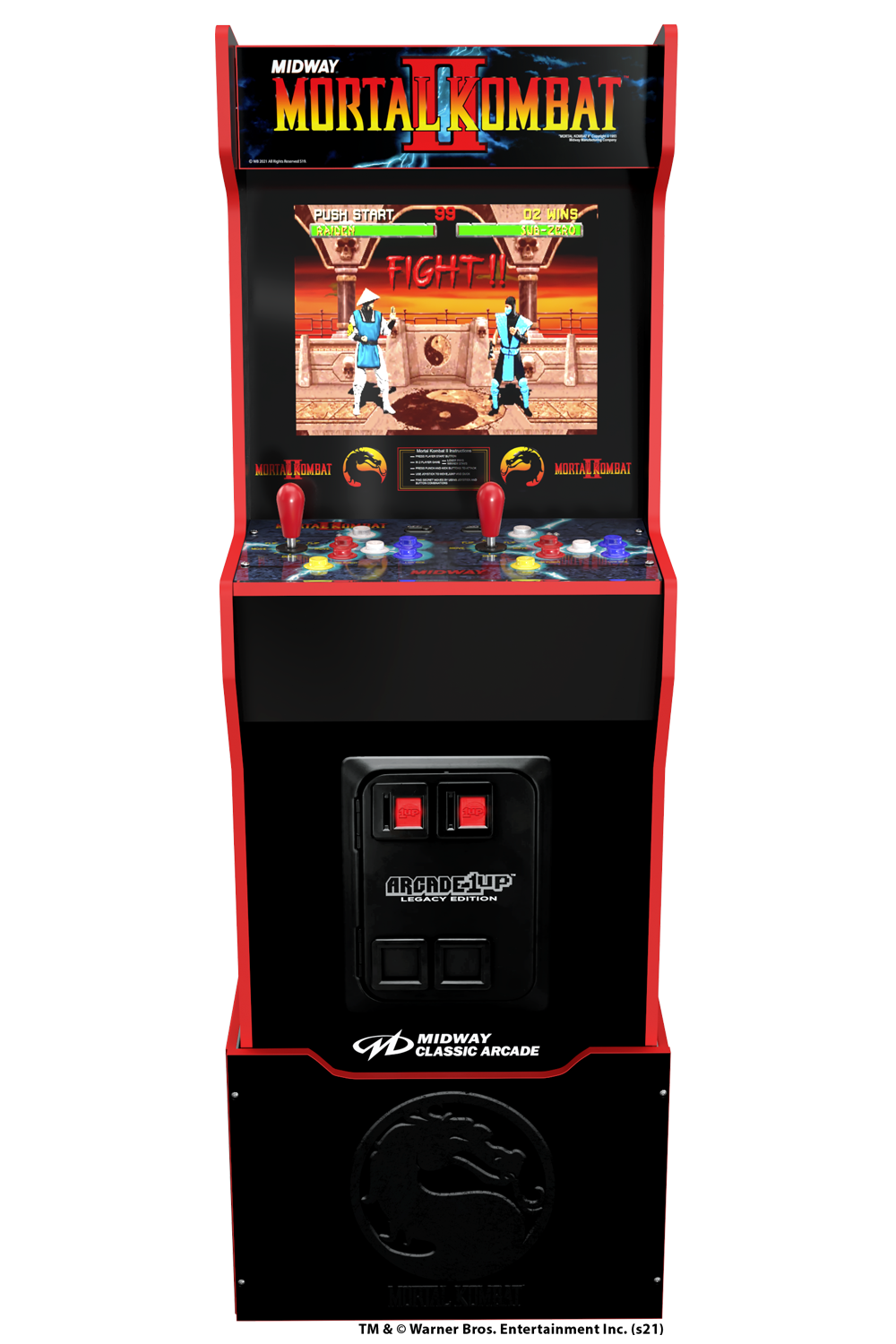 Arcade1Up Arcade1 Mortal Kombat Black Arcade Cabinet In The Video ...