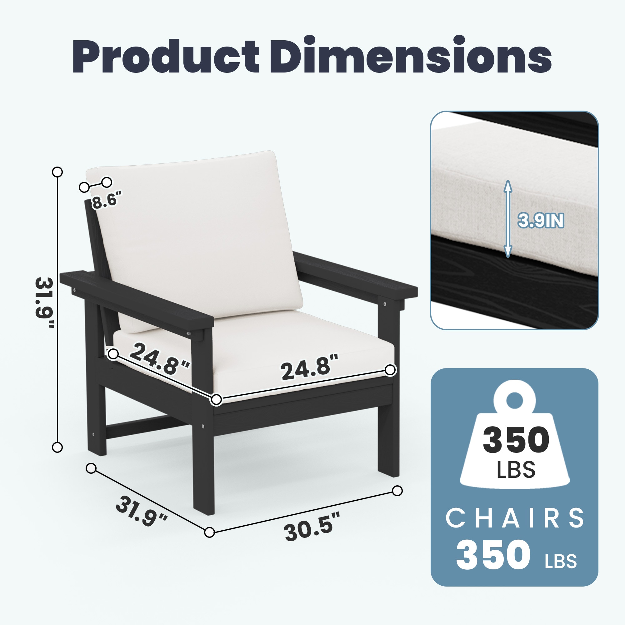 JEAREY PEZHSF06-BK Patio-Sofas-Daybeds - View #3