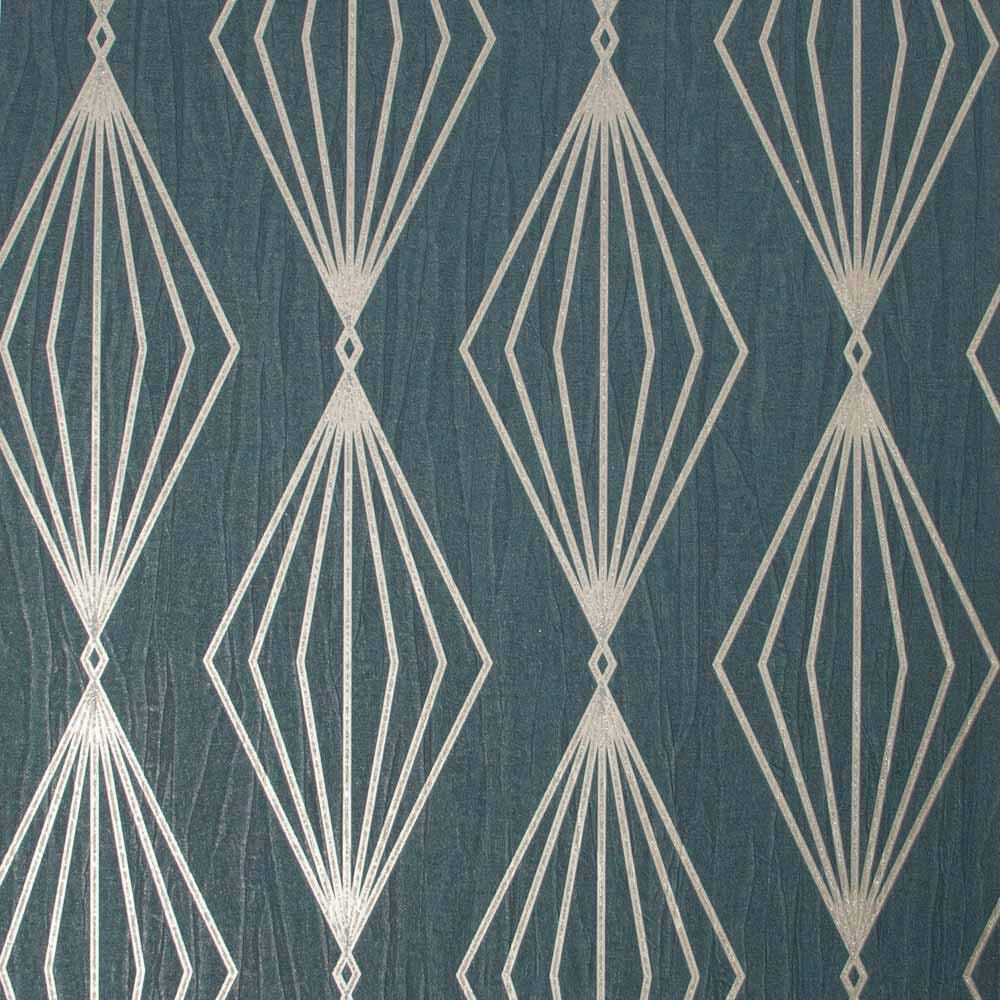 Boutique 11131494 Jewel 8-Inches Emerald Vinyl Textured Geometric 0.6-Sq. Feet Unpasted Paste the wall Wallpaper Sample