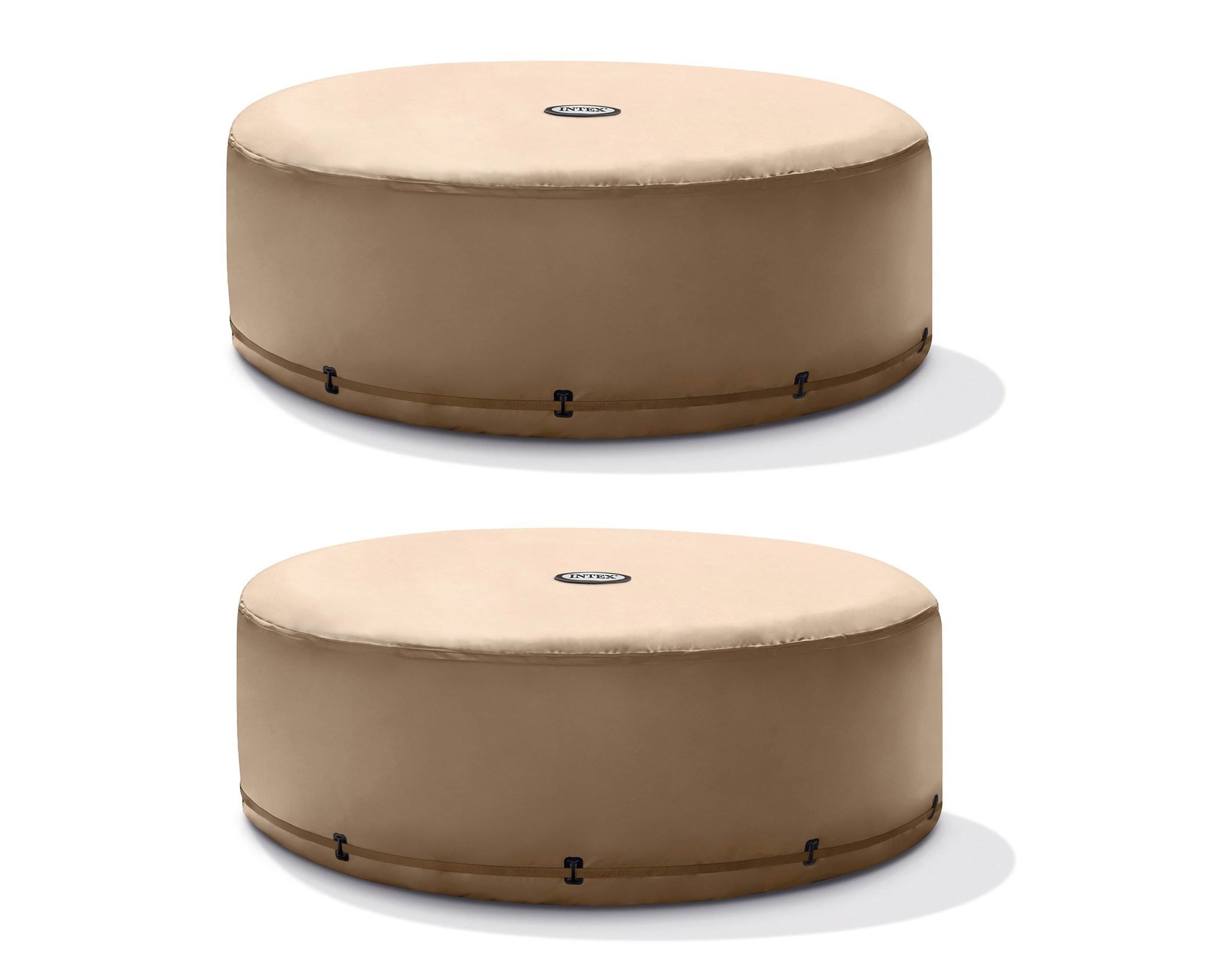 Intex  4 Person Round Energy Efficient Hot Tub Replacement Cover Only (2 Pack)