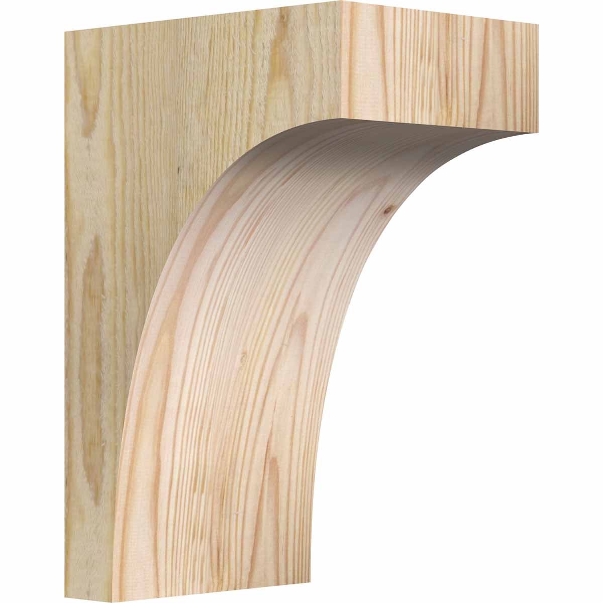 Ekena Millwork COR06X08X12HUN00RDF 6-in x 8-in x 12-in Huntington Unfinished Douglas fir Wood Paintable/Stainable Corbel