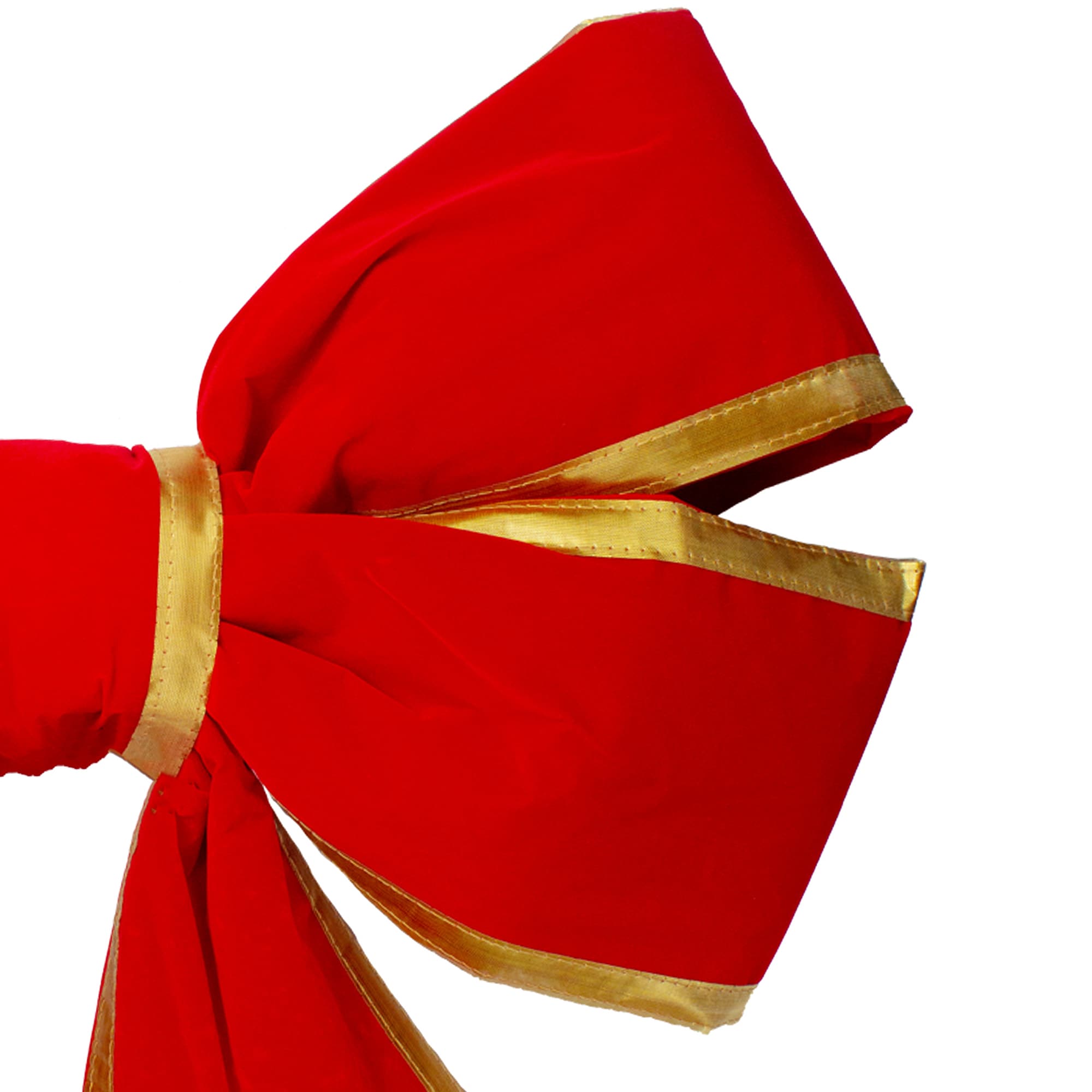 Red Sleigh 24-in Red Commercial Velvet Indoor Christmas Bow - Large 4-Loop  Design with 30-in Tails in the Decorative Bows & Ribbon department at