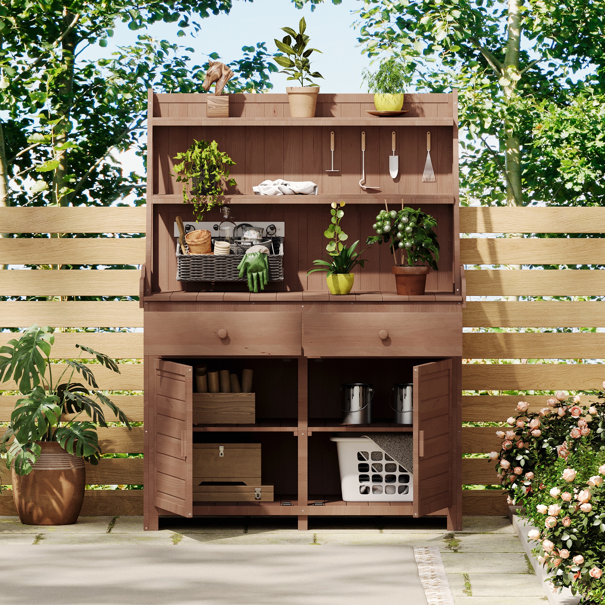 AHIOU HOME ZAAHG-019AADPB Potting-Benches - View #2