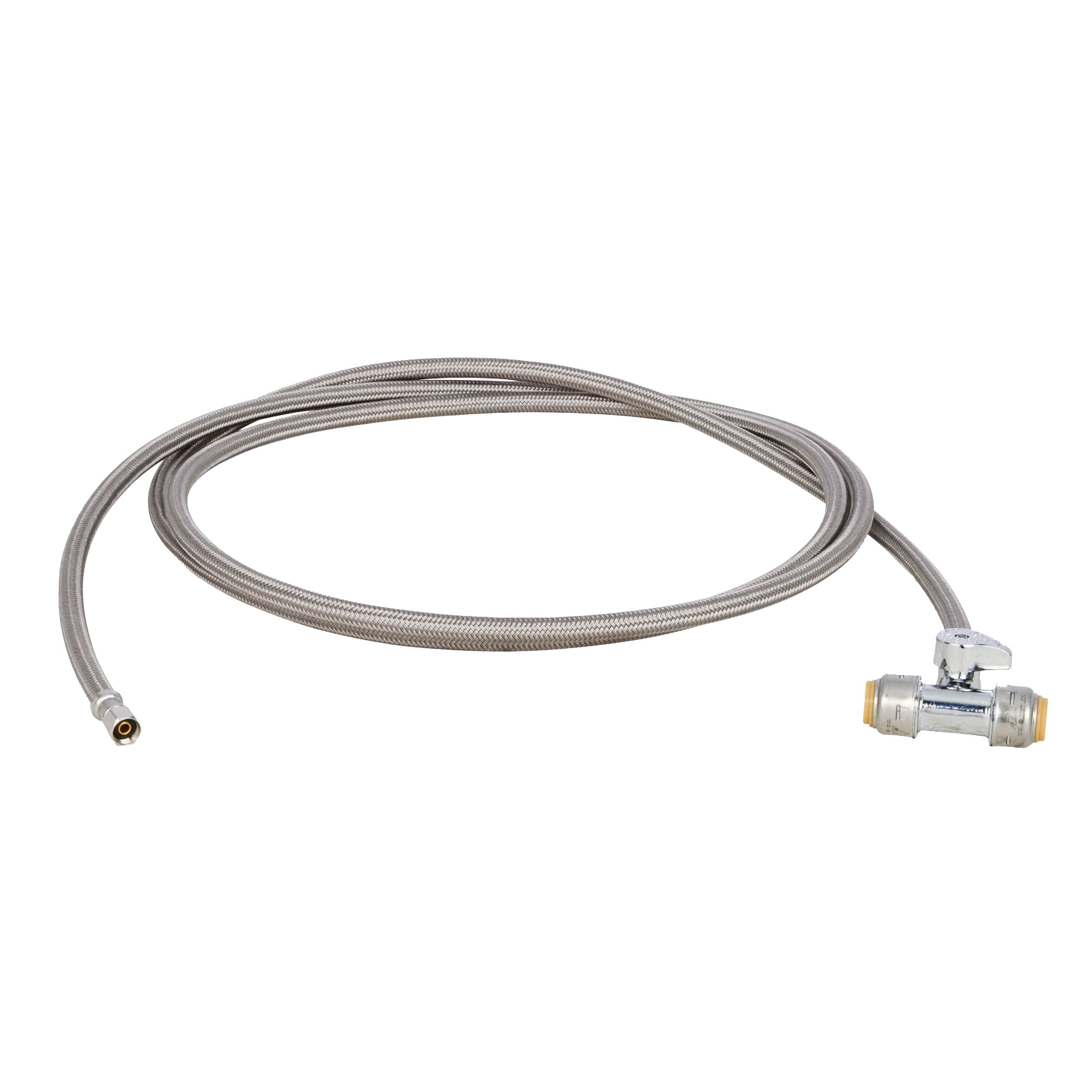 SharkBite UR26038 10-ft 0.5 -in Push-to-connect Inlet x 0.25 -in Compression Outlet Braided stainless steel Ice maker connector kit