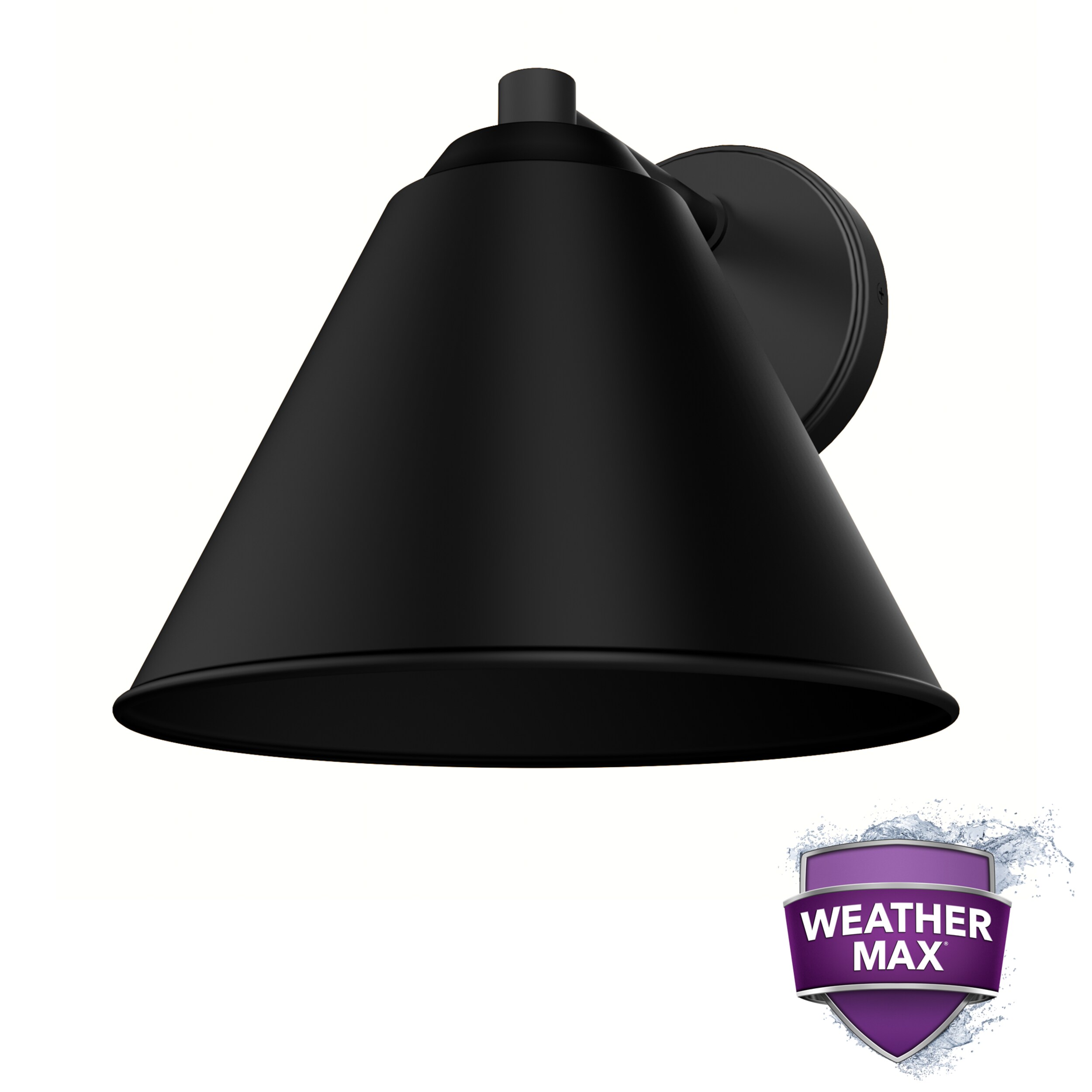 Hunter 46030 Aeronaut 1 -Light 9-in H Matte Black Hardwired Outdoor Wall Light