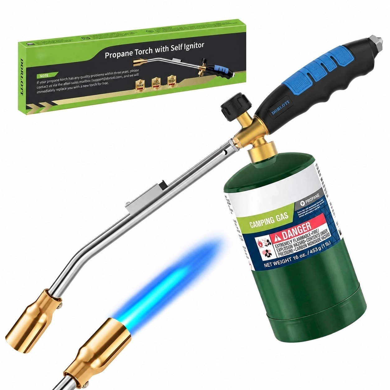 JVFCXXV  Grill Torch Charcoal Starter Propane Torch Kitchen Cooking Blow Torch for BBQ Searing Weeding Campfire Fireplace Melting Ice Chef Tool