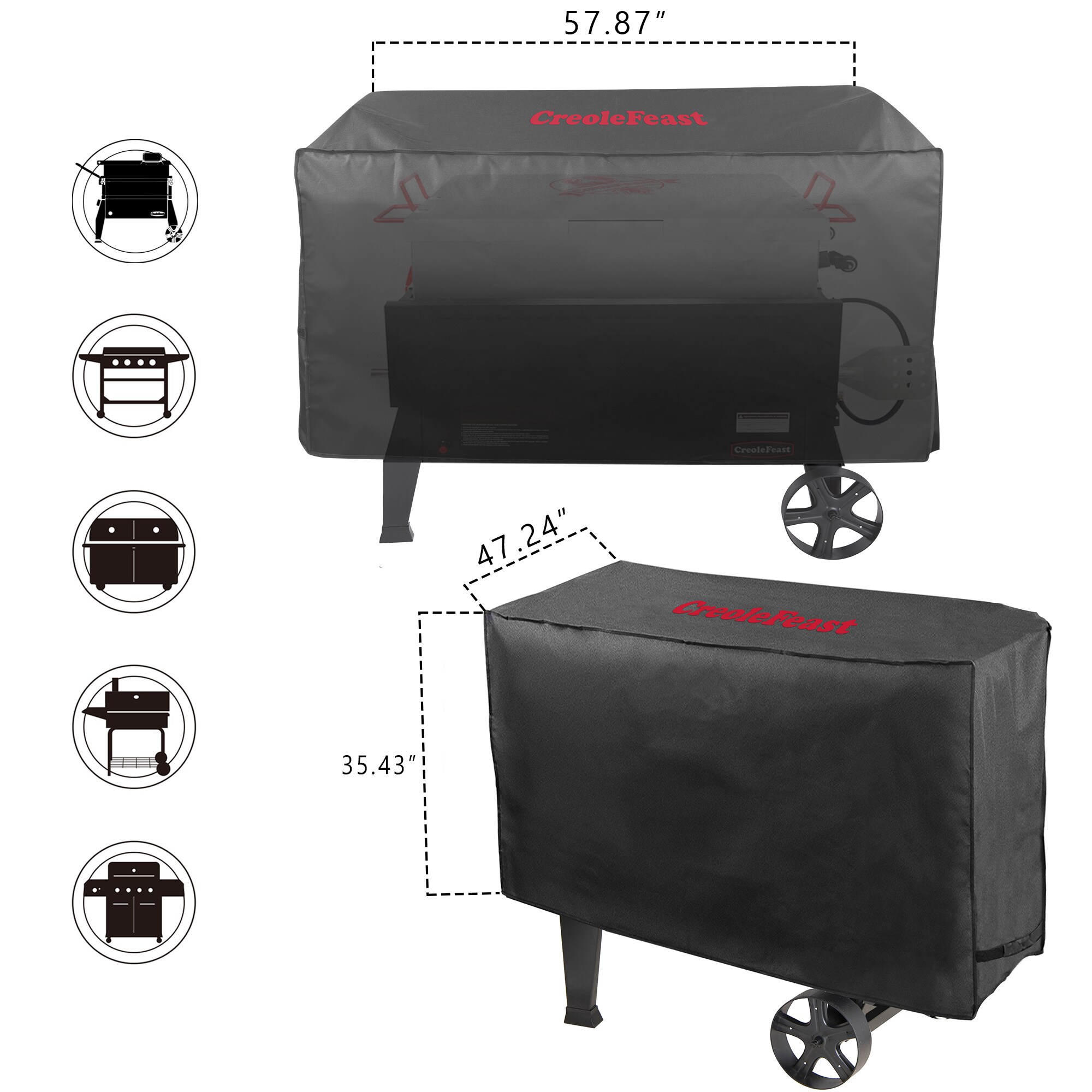 Rico Industries Buffalo Bills executive grill cover 68-in W x 35-in H Gas Grill  Cover in the Grill Covers department at