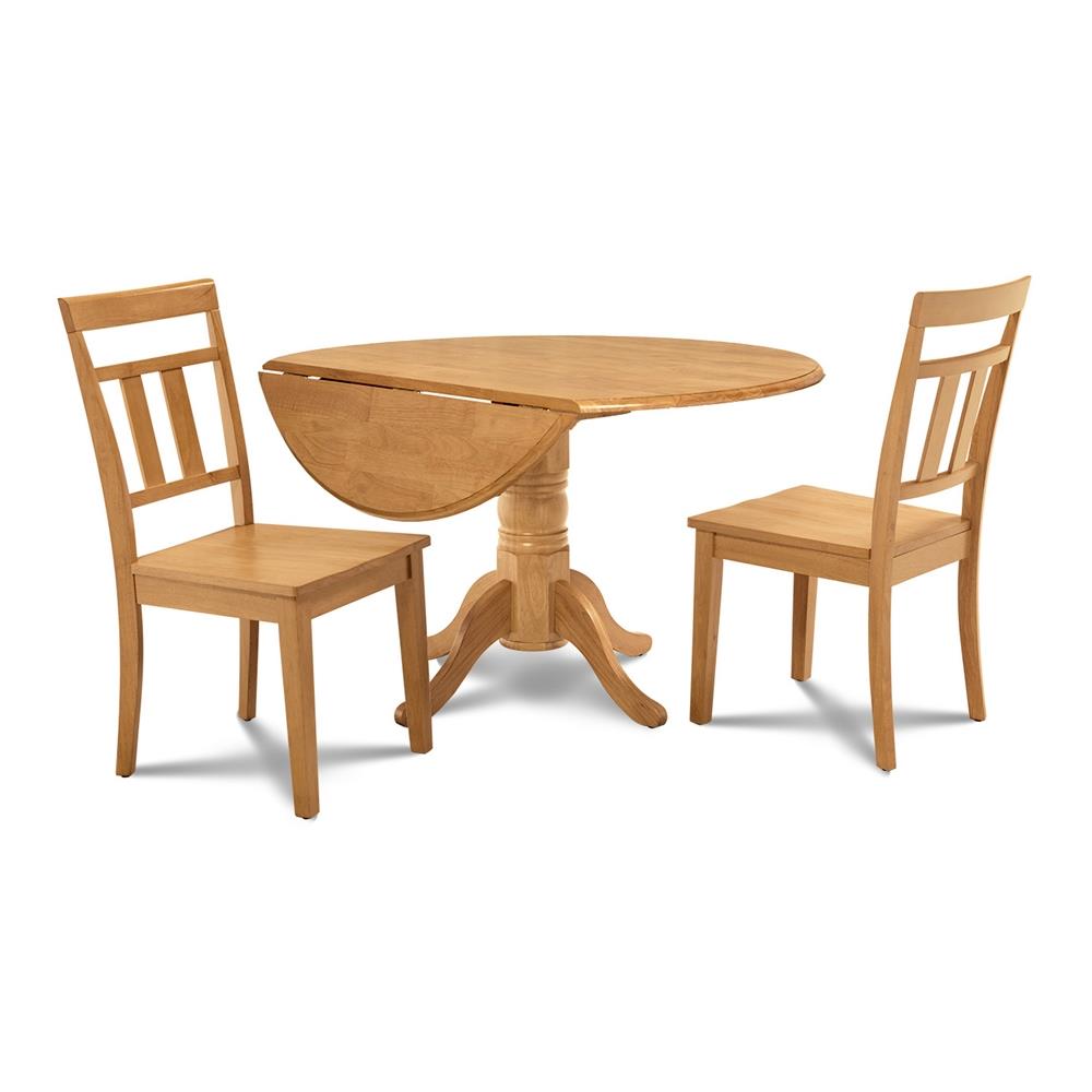 M&D Furniture Burlington Oak Transitional Dining Room Set with Round ...