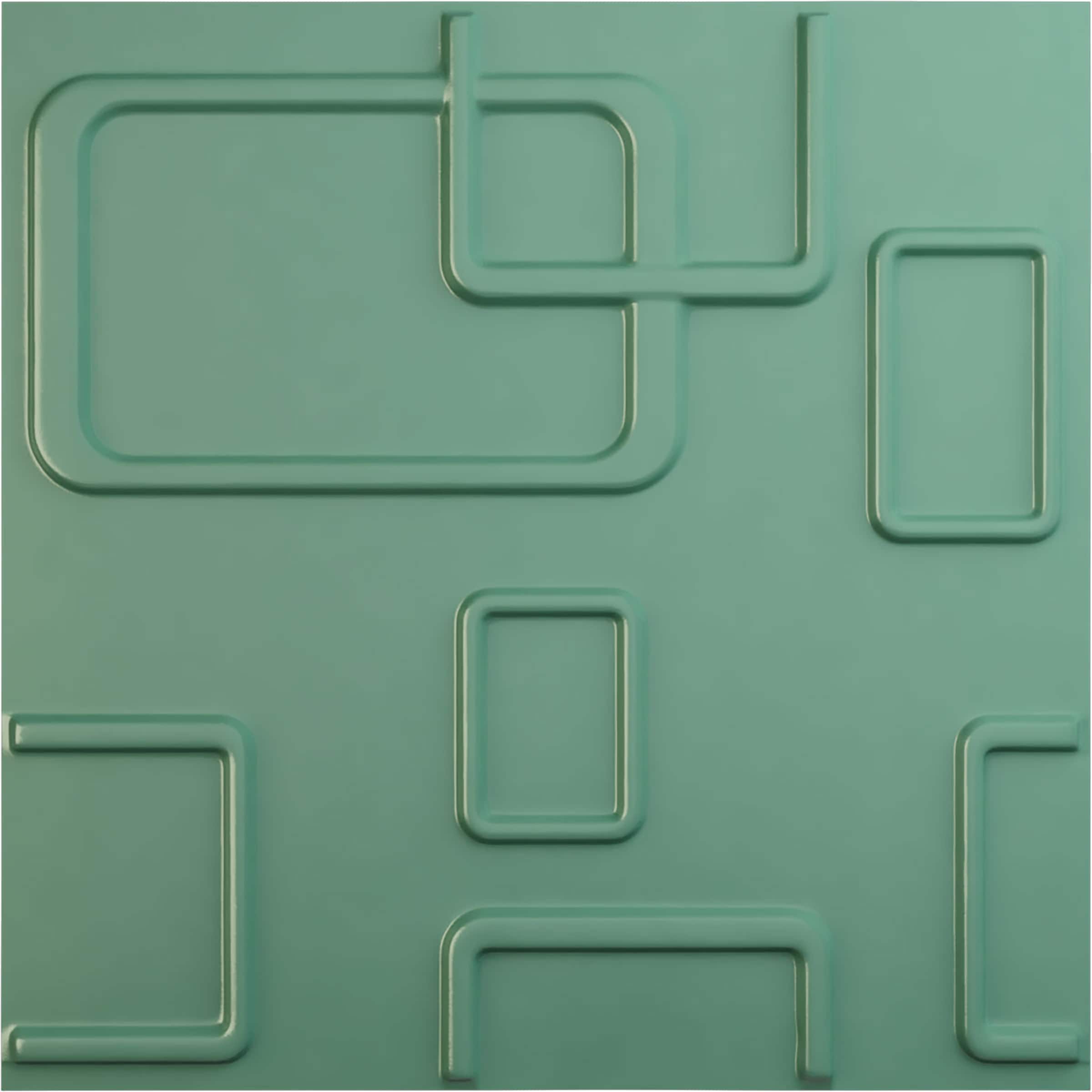 Ekena Millwork WP20X20ODFSM-CASE-12 19-5/8-in x 19-5/8-in Embossed Paintable/Stainable Green PVC Wall Panel ( 12 -Pack, Covers 32.04-sq ft )