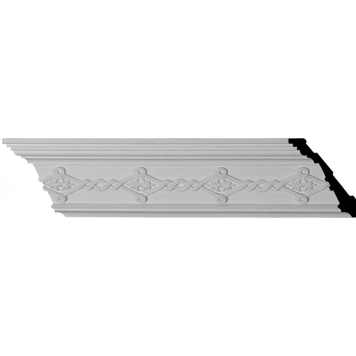 Ekena Millwork MLD04X04X06KD-CASE-2 Kendall 5-1/2-in x 7-ft 10-1/2-in Primed Urethane Crown Moulding 2.0 -Pack