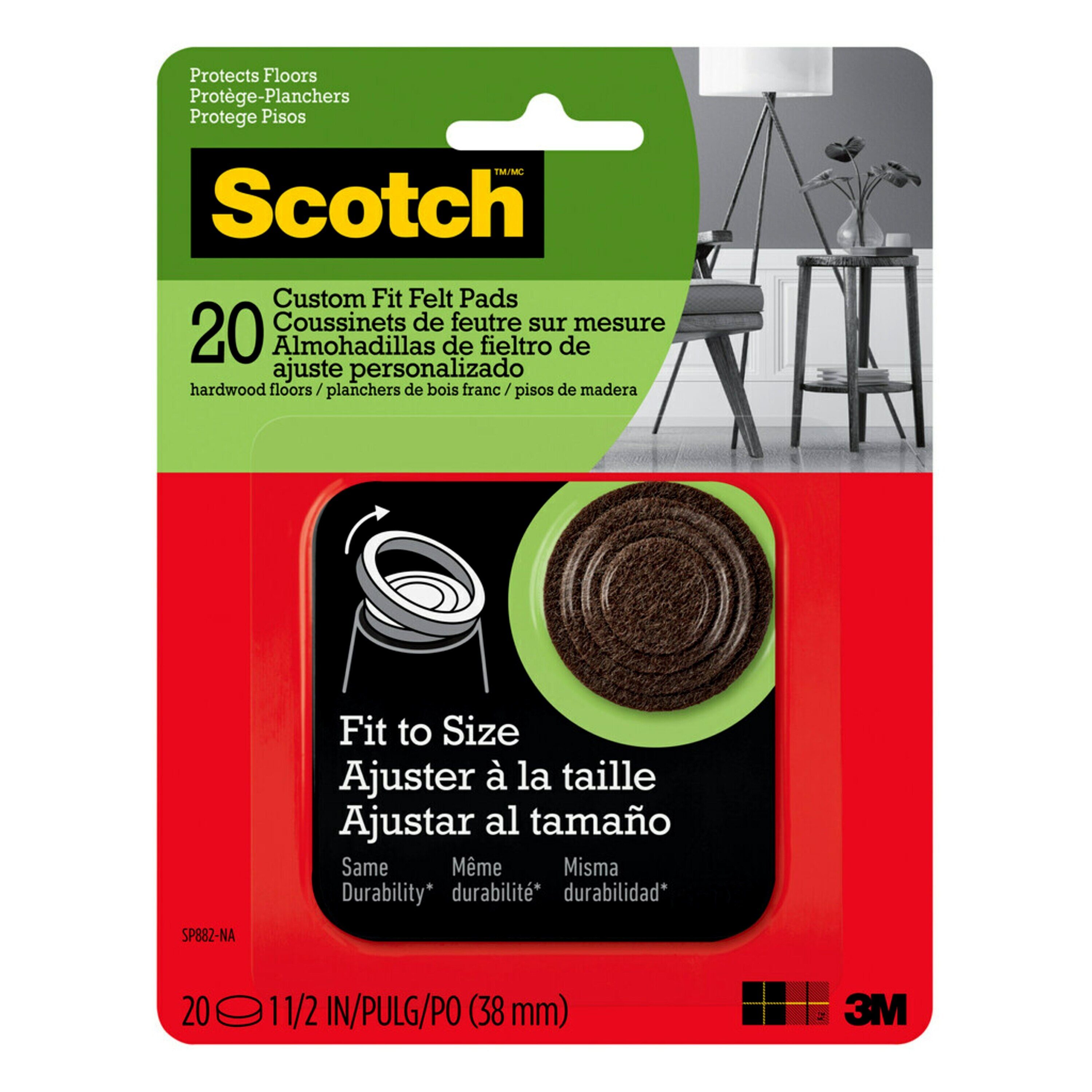 Scotch Easy Cut 2-Pack 4-in x 6-in Brown Rectangular Felt